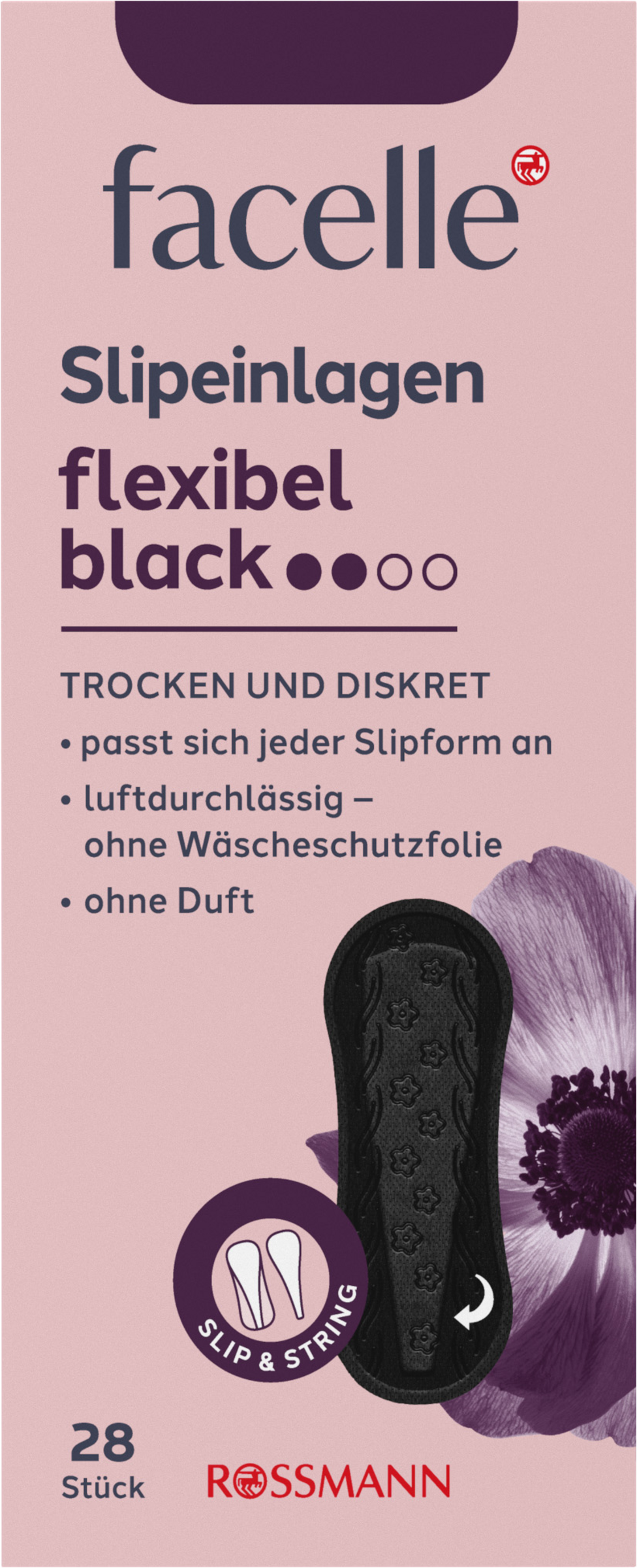 facelle Trusseindlæg string & slip black