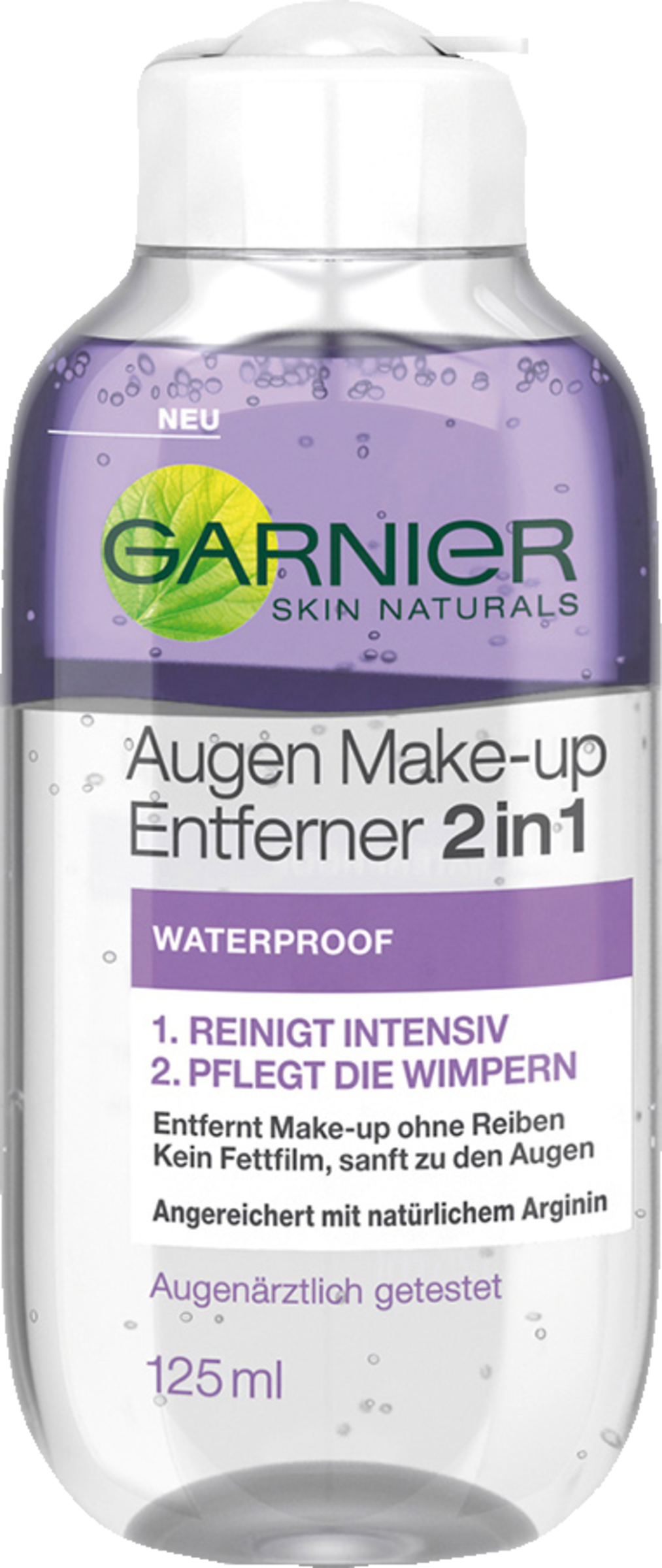 Garnier Skin Naturals Øjenmakeupfjerner 2-i-1 rejsestørrelse