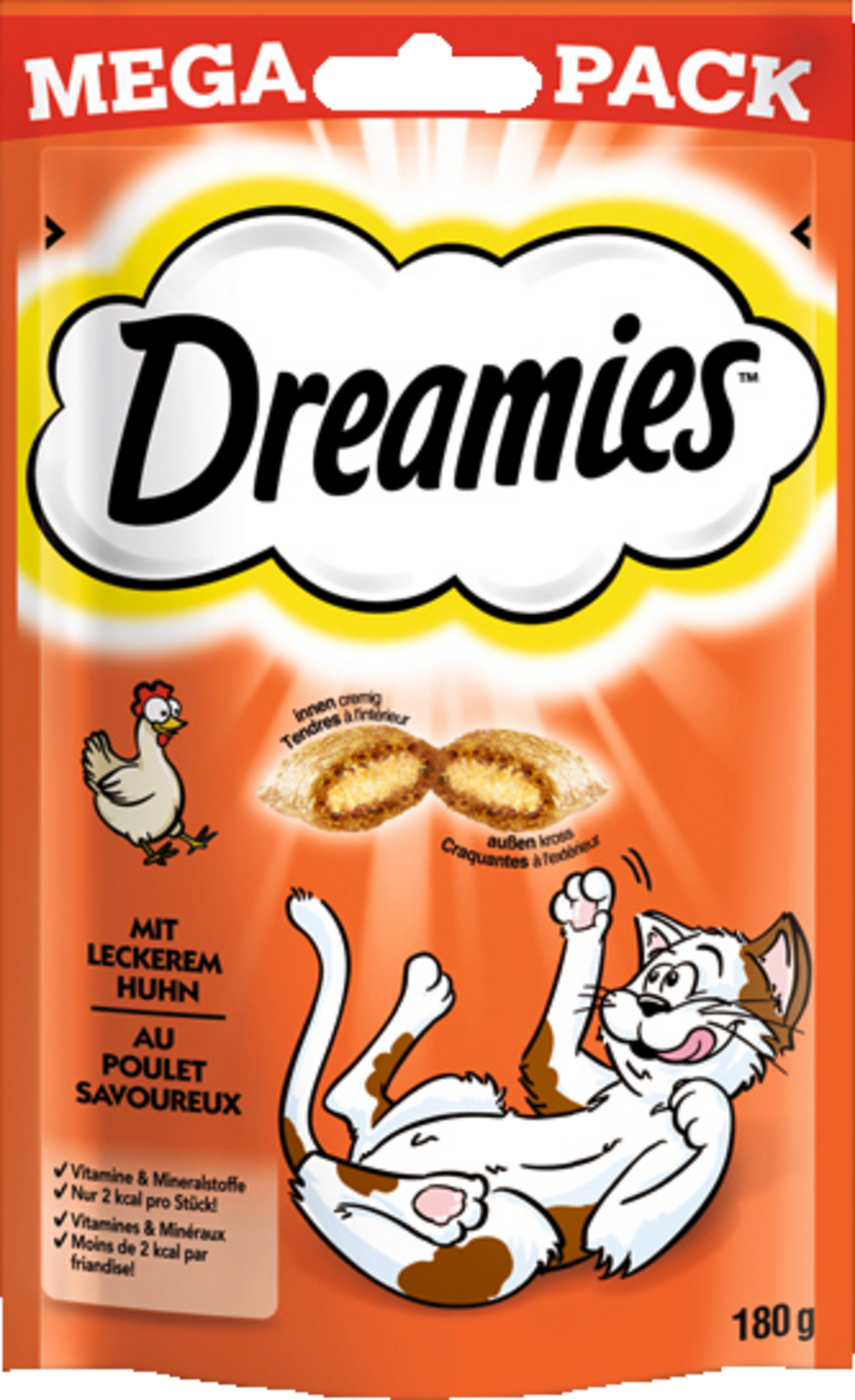 Dreamies Portionspose Megapack med lækker kylling