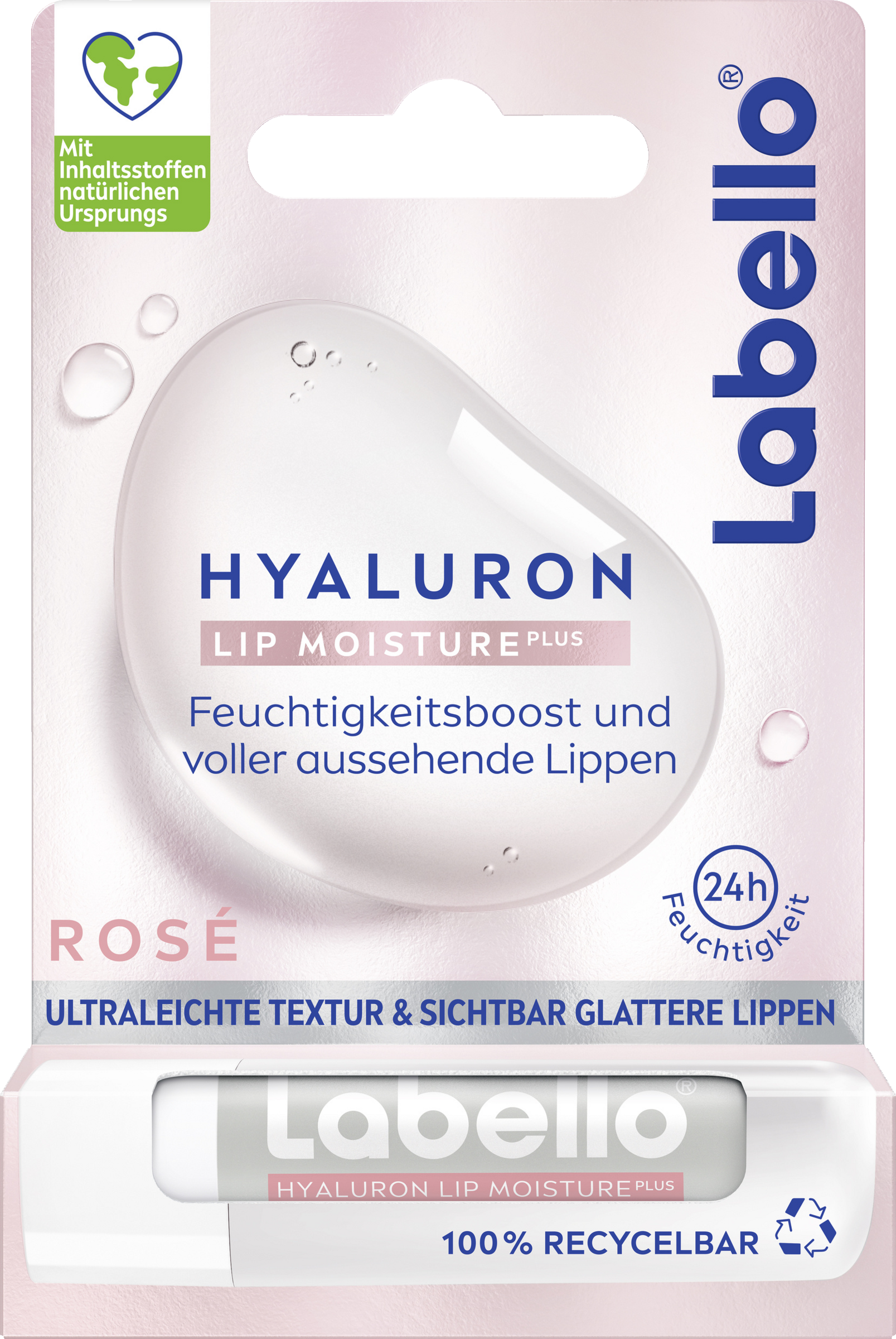 Labello Læbepomade Hyaluron Lip Moisture rosé
