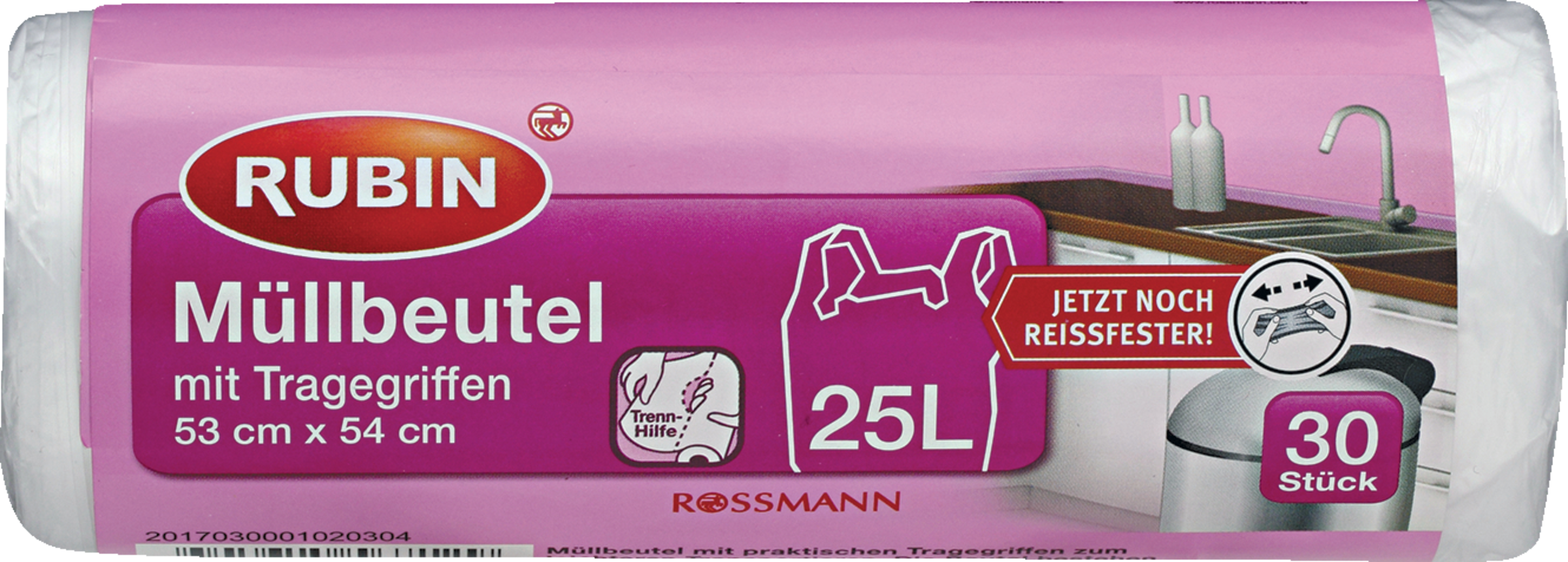 RUBIN Affaldsposer med hanke 25 l