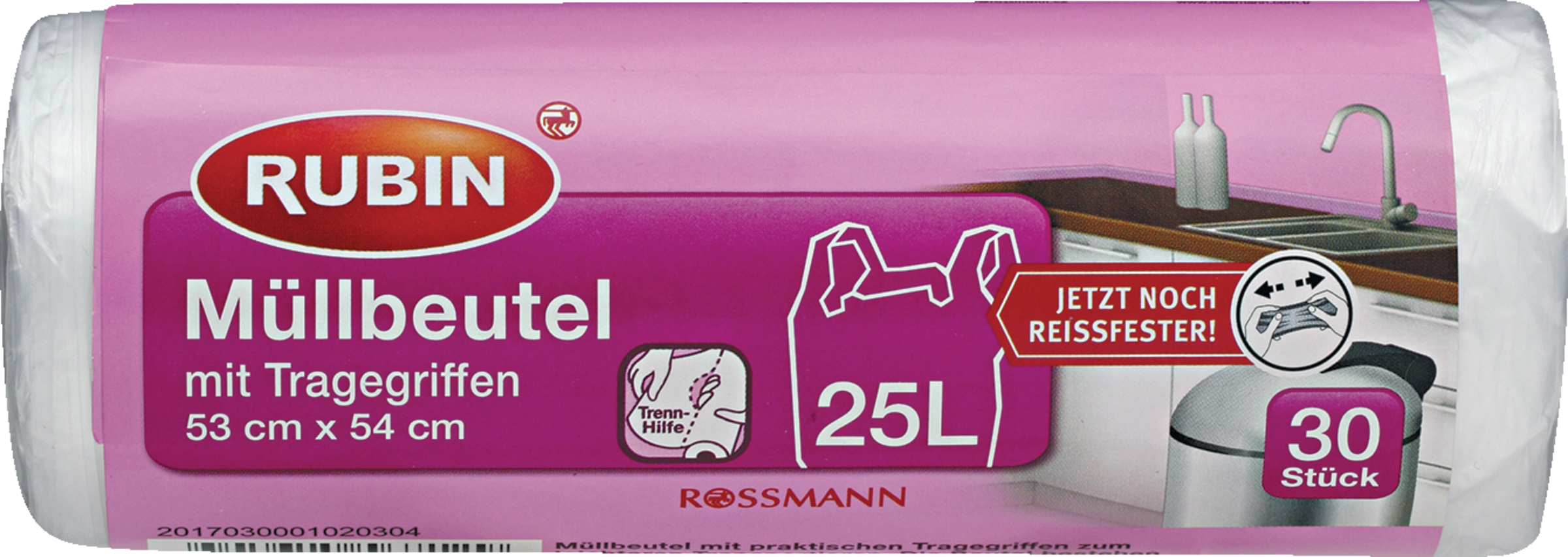 RUBIN Affaldsposer med hanke 25 l