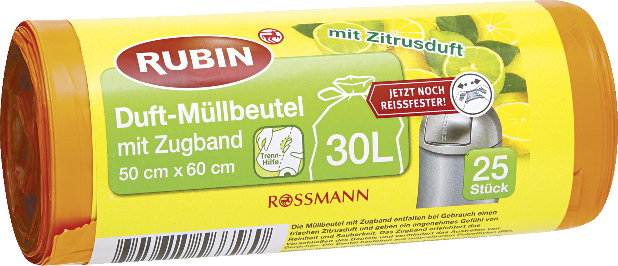 RUBIN Duft-affaldsposer med løbegang 30 l