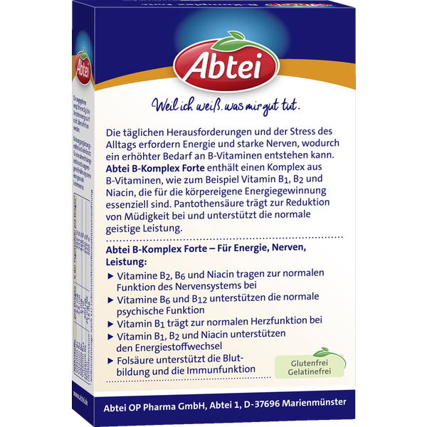 Abtei Vitamin B Complex Forte-tabletter køb ind på nettet | rossmann.dk
