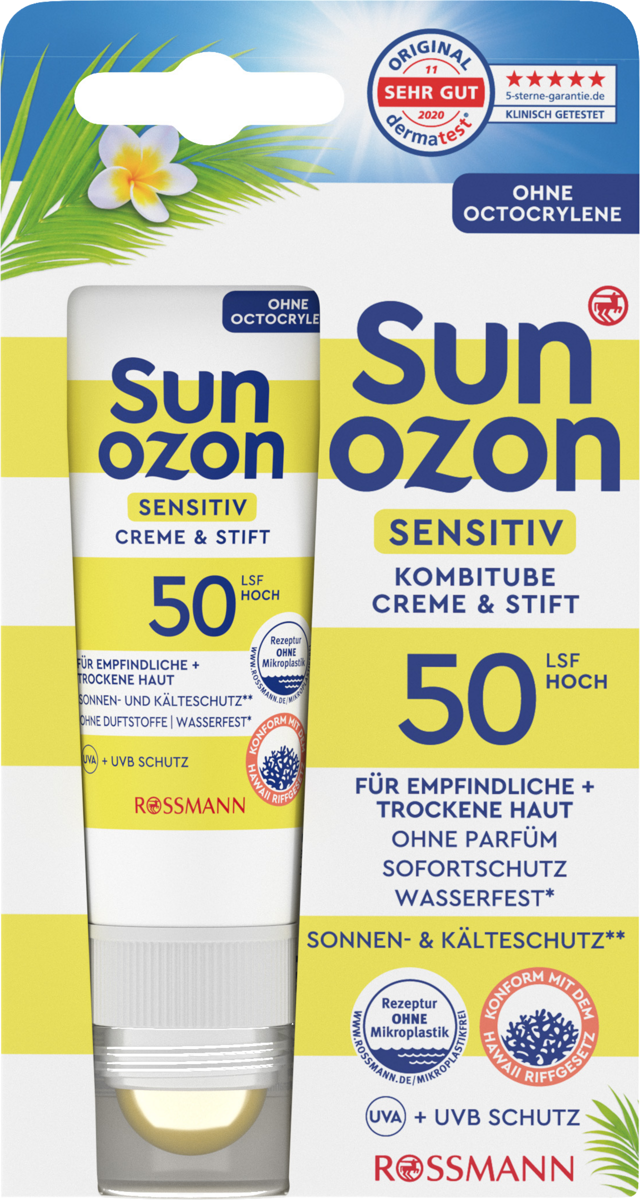 sunozon Sensitiv Kombitube Creme & Stift SPF 50