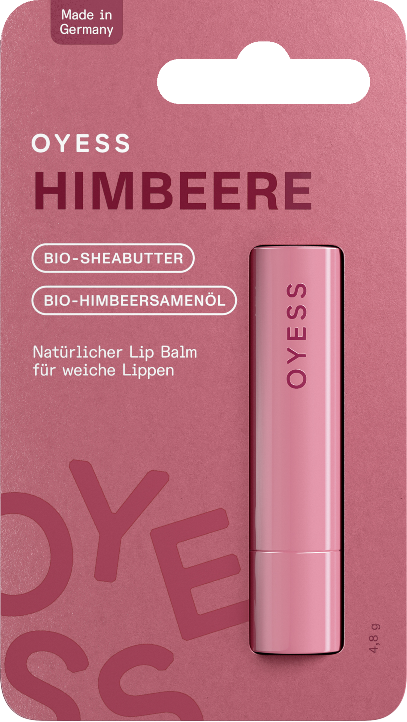 OYESS Hej! Jeg er læbeplejen med hindbær og økologisk bivoks