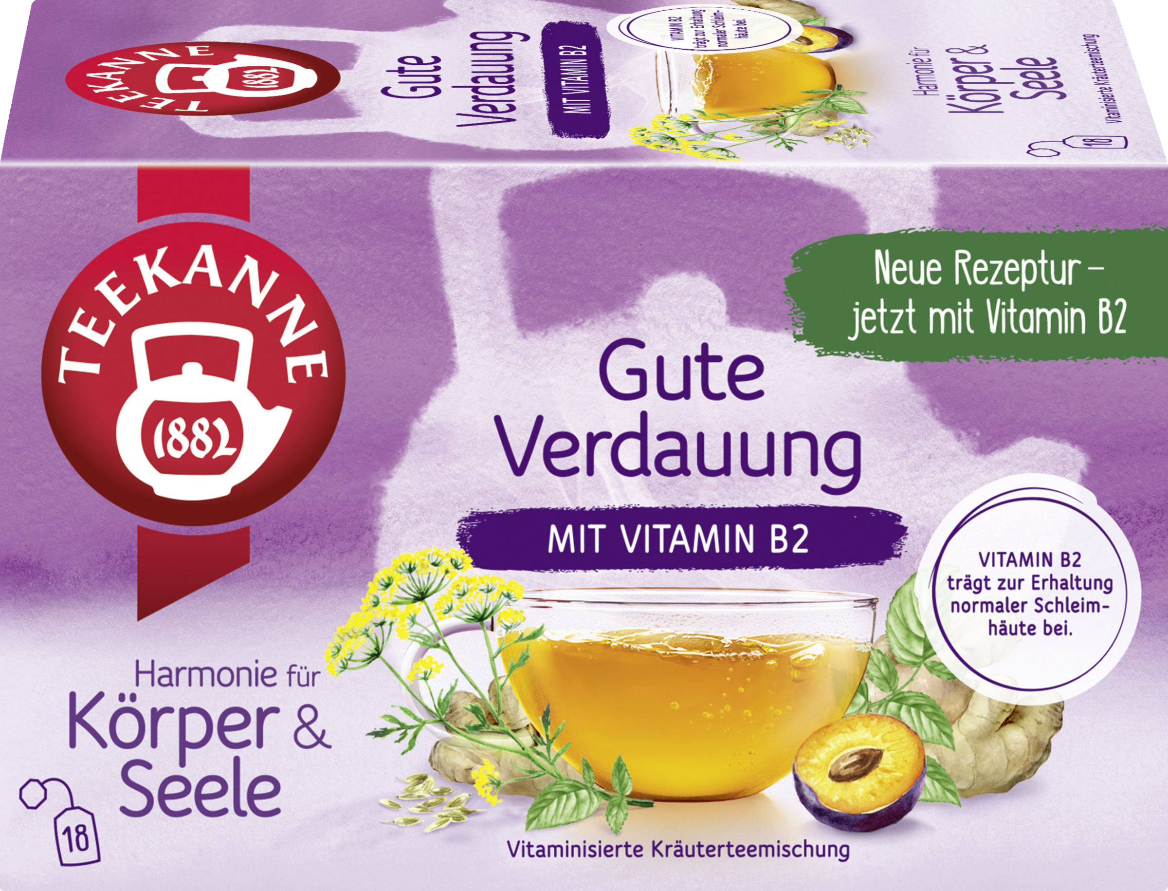 Teekanne God fordøjelse med B2-vitamin (18 poser)