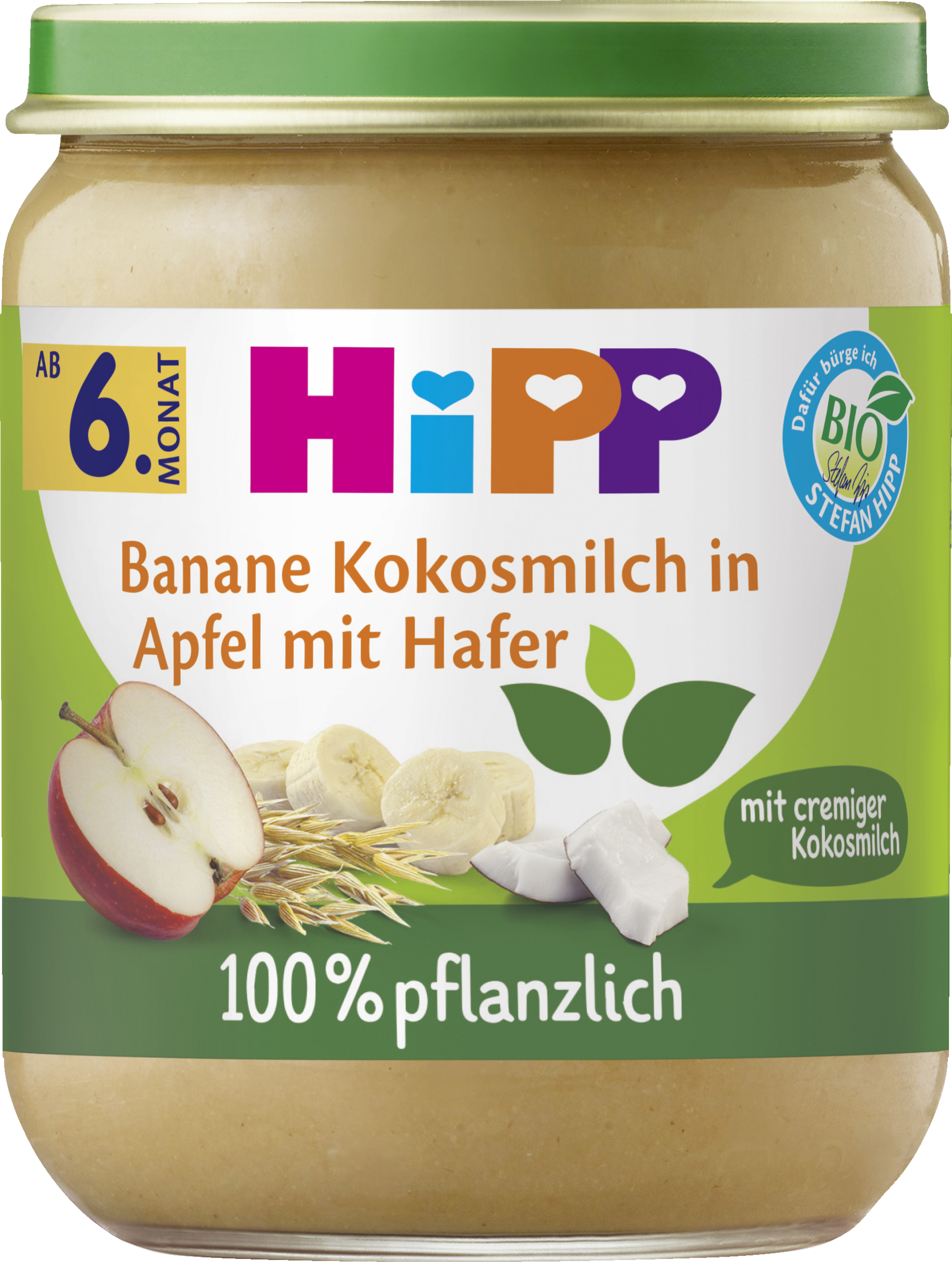 HiPP Økologisk banan-kokosmælk i æble med havre