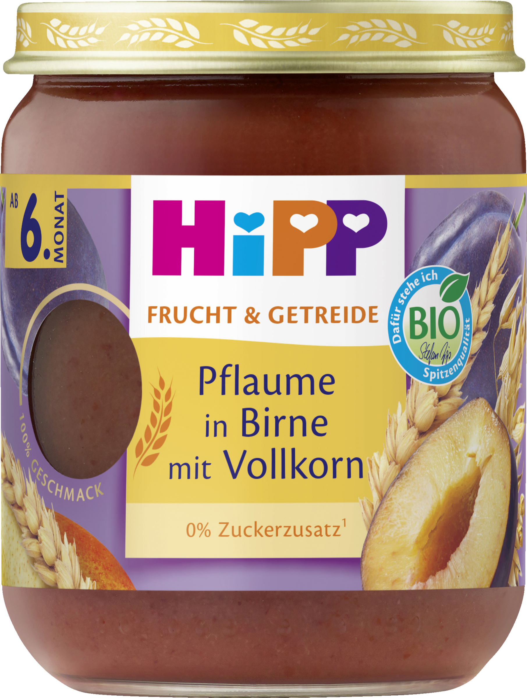 HiPP Økologisk blomme og pære med fuldkorn fra 6 måneder