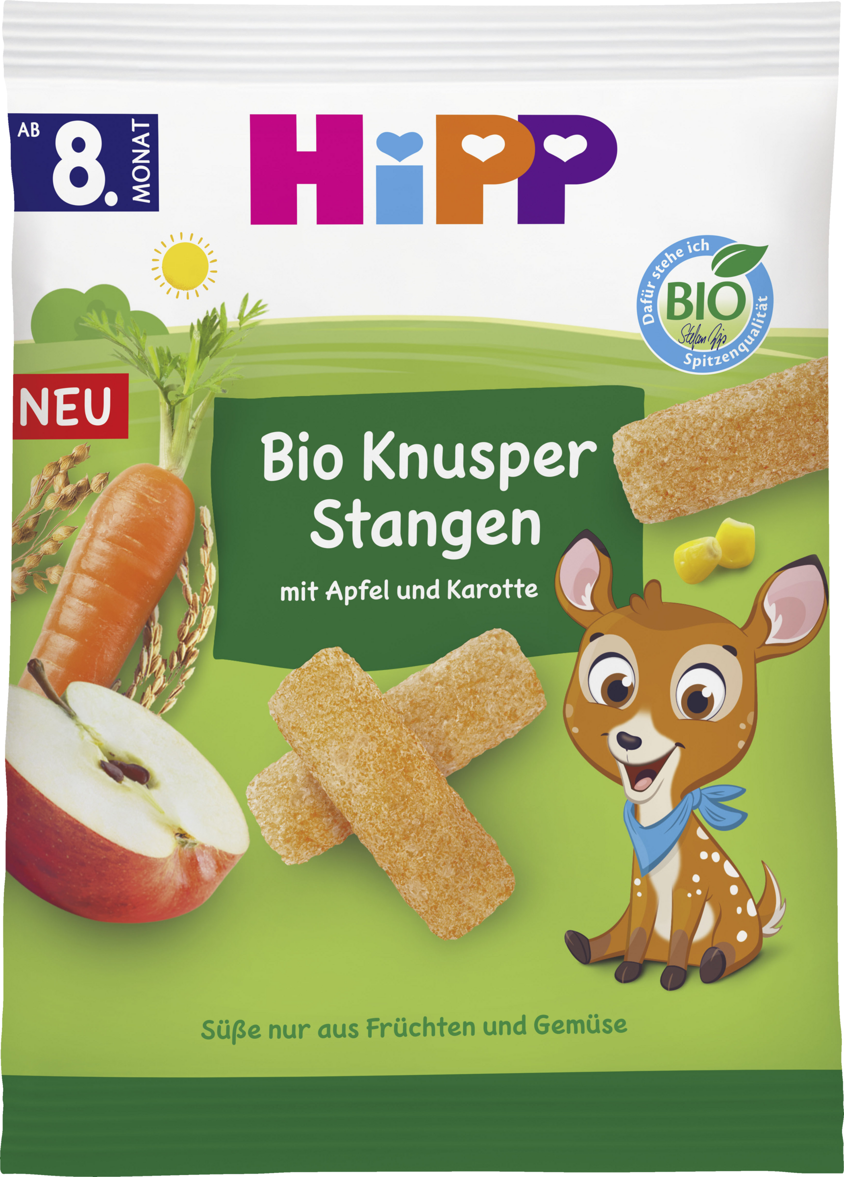 HiPP Bio sprøde sticks med æble og gulerod