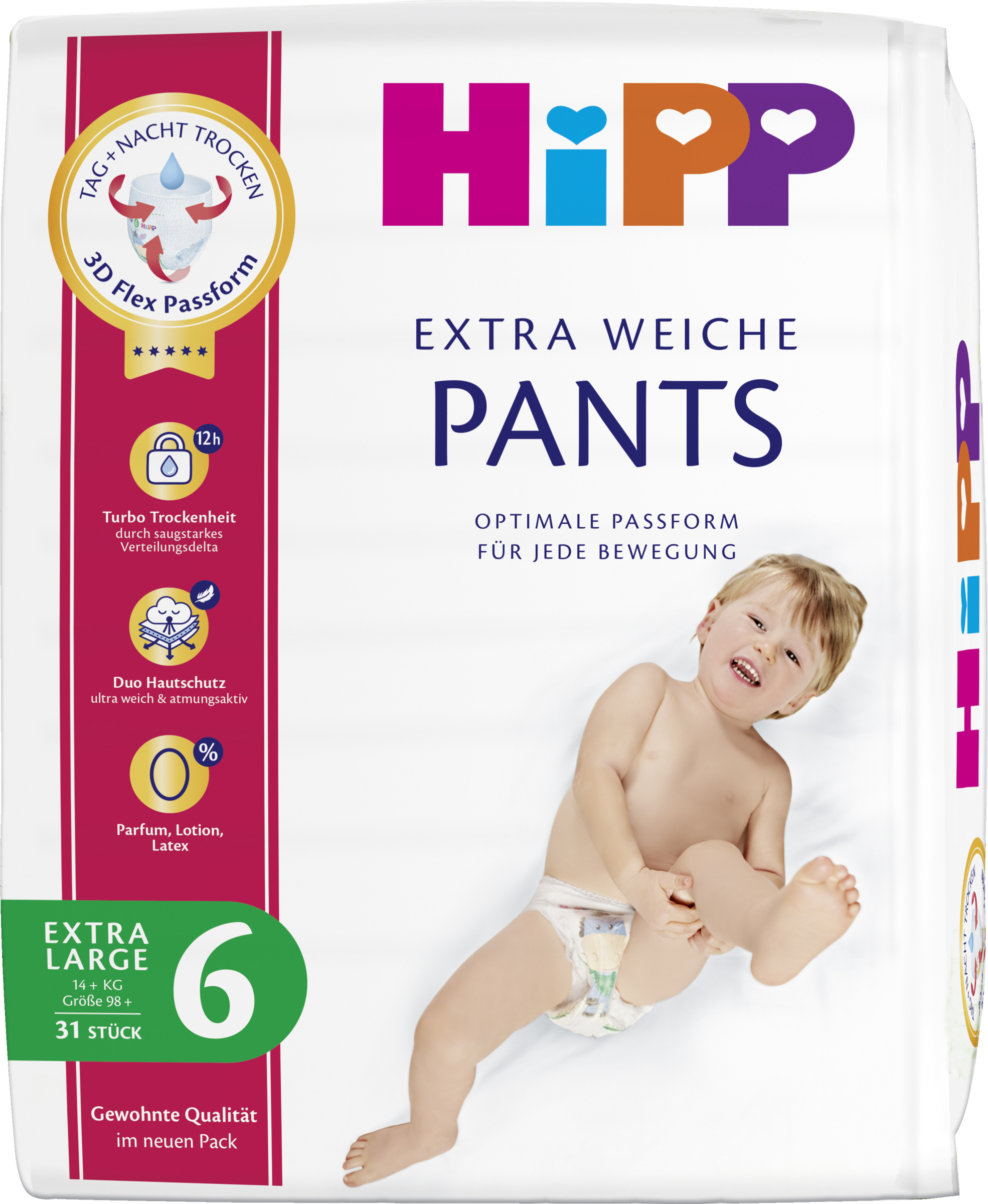 HiPP Pants Extra Large ekstra bløde bleer str. 6 (14+ kg)