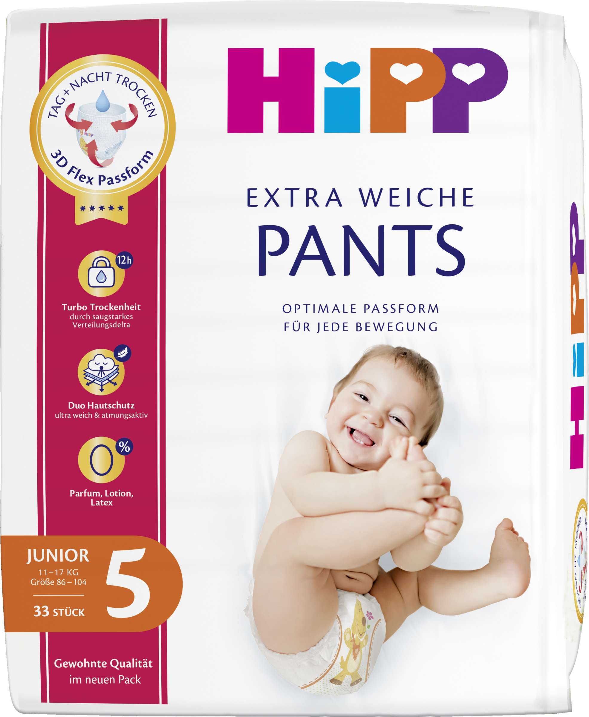 HiPP Pants Junior ekstra bløde bleer str. 5 (11-17 kg)