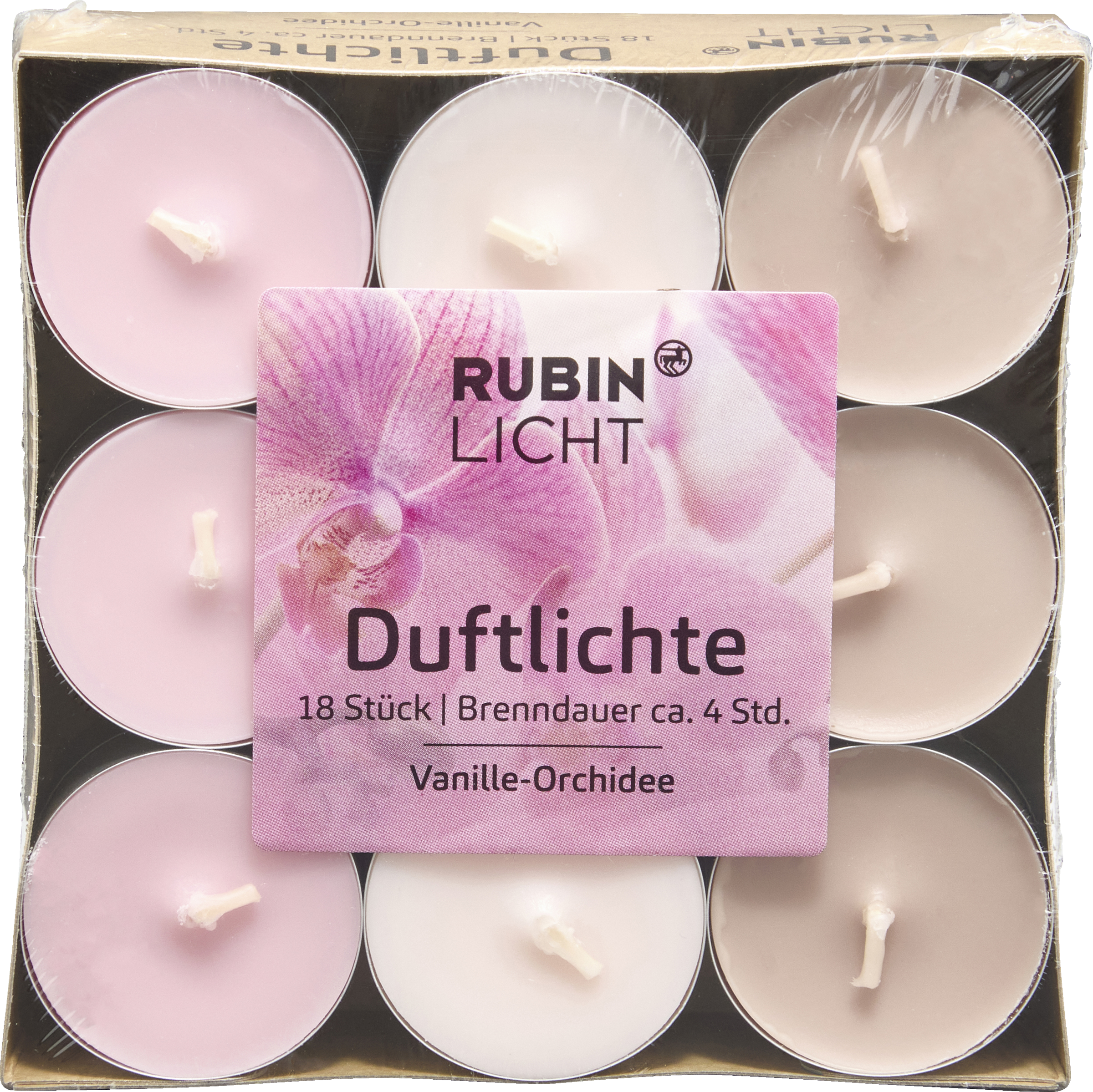 RUBIN LICHT Fyrfadslys med duft Vanilje Orkide