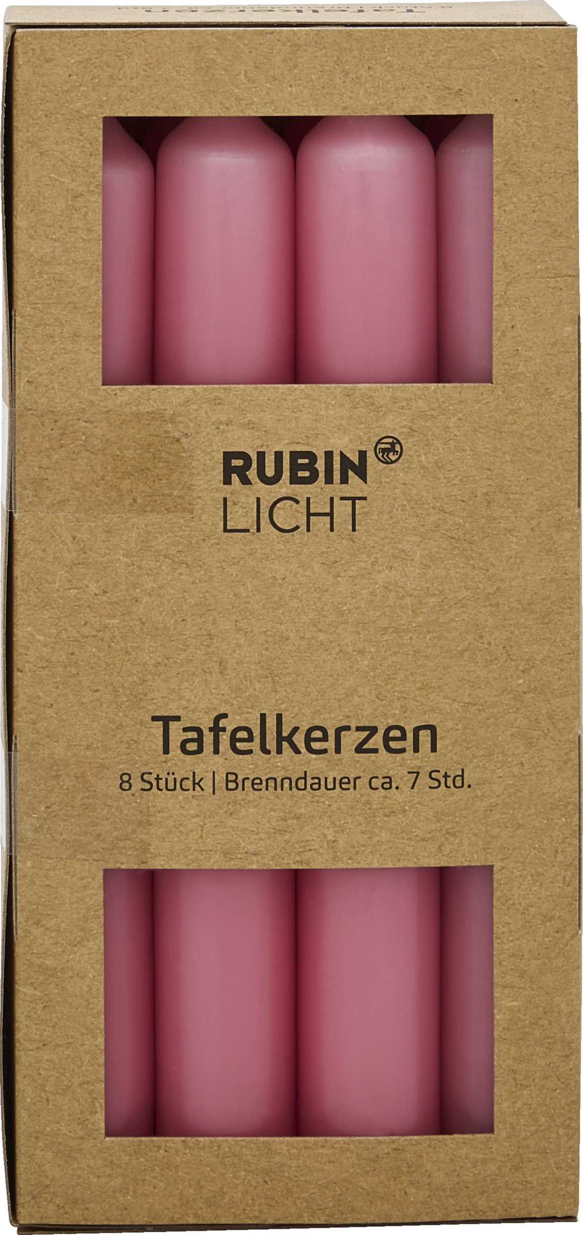 RUBIN LICHT Bordlys mørk rosa