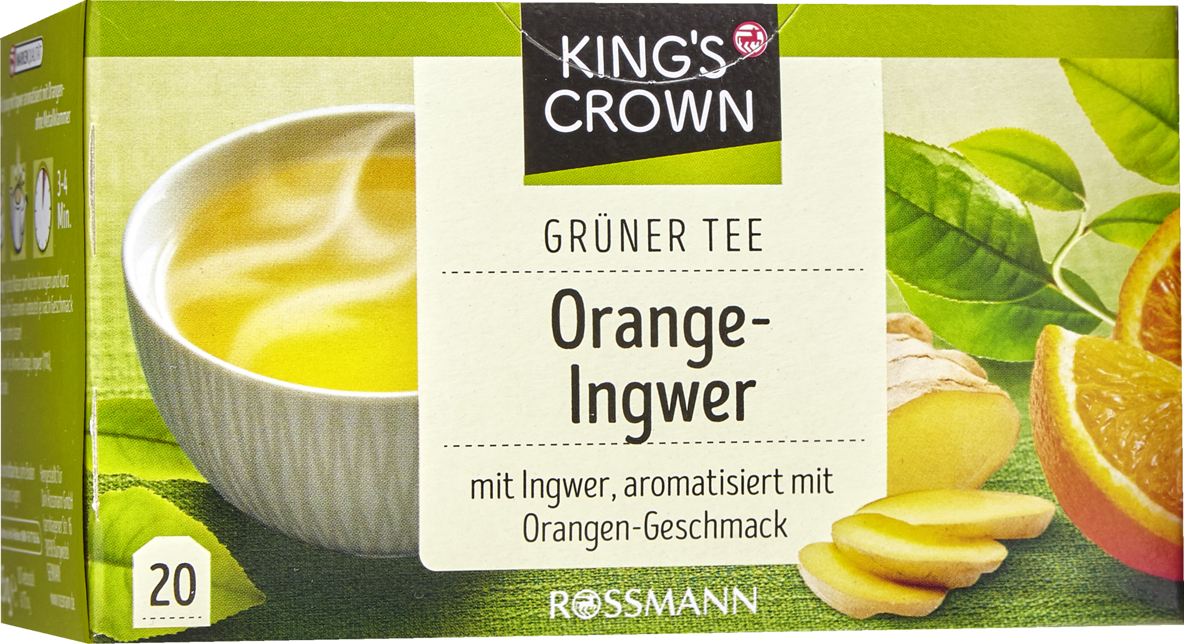 KING'S CROWN Grøn te appelsin og ingefær