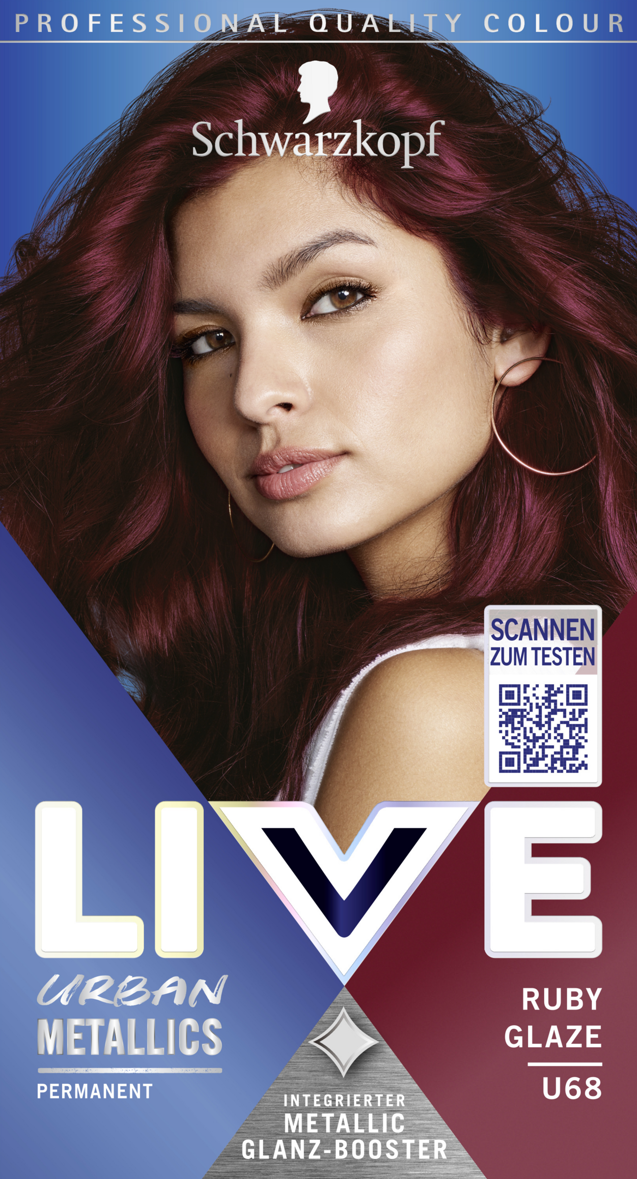 Schwarzkopf LIVE LIVE Urban Metallics U68 Ruby Glaze hårfarve