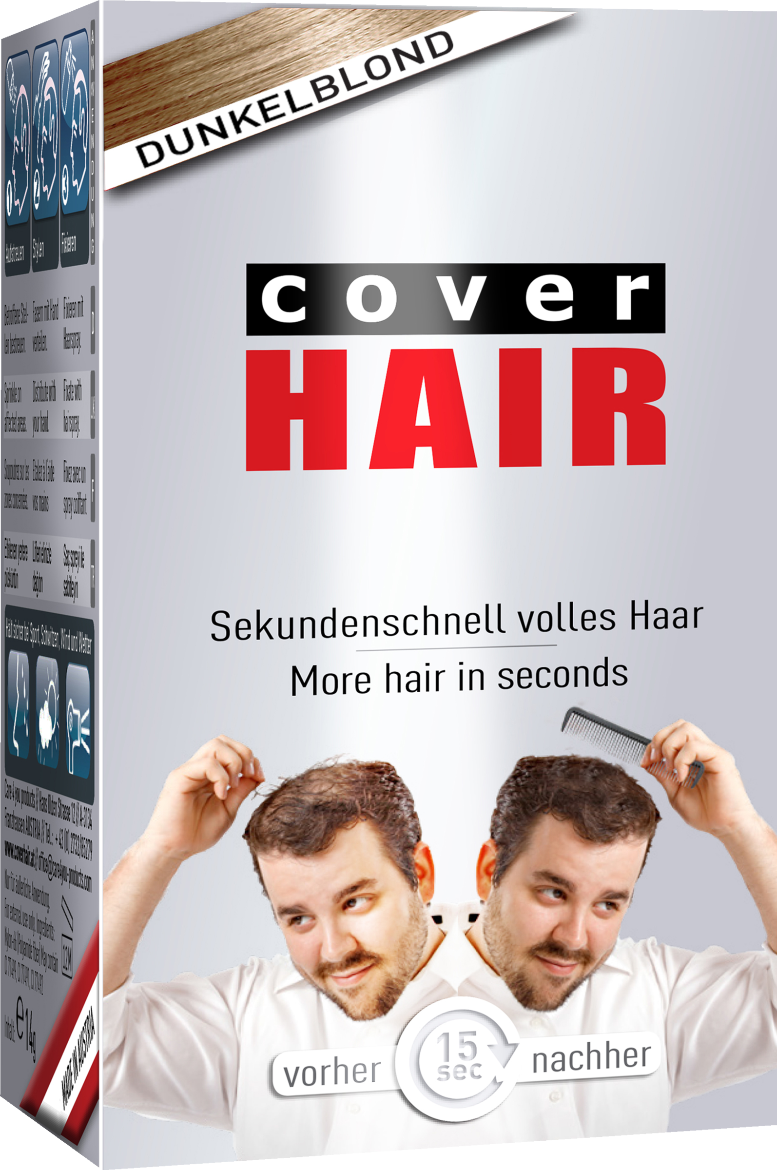 COVER HAIR Tættere hår med hårfibre mørkeblond