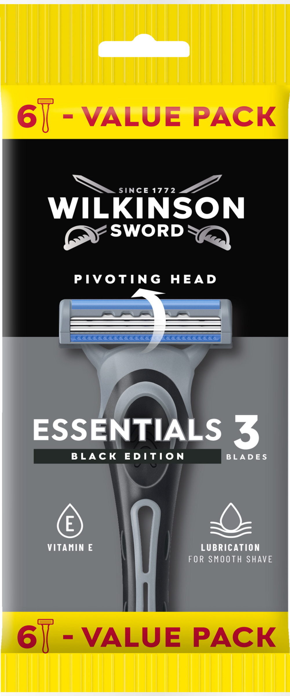 Wilkinson Sword Essentials 3 black edition engangsshaver
