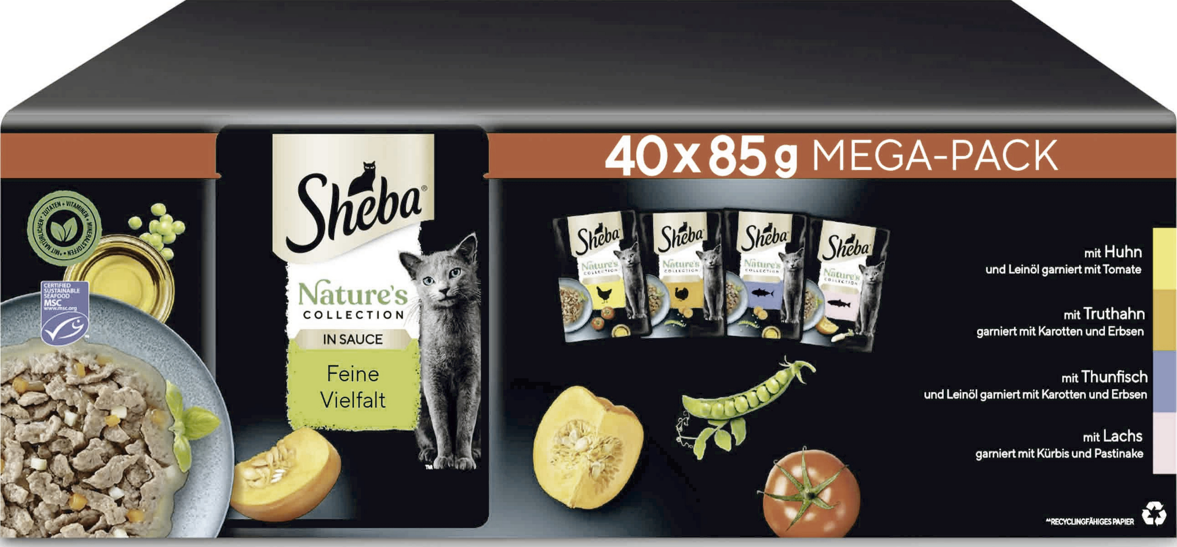 Sheba Nature's Collection in Sauce Mega-Pack, fint udvalg
