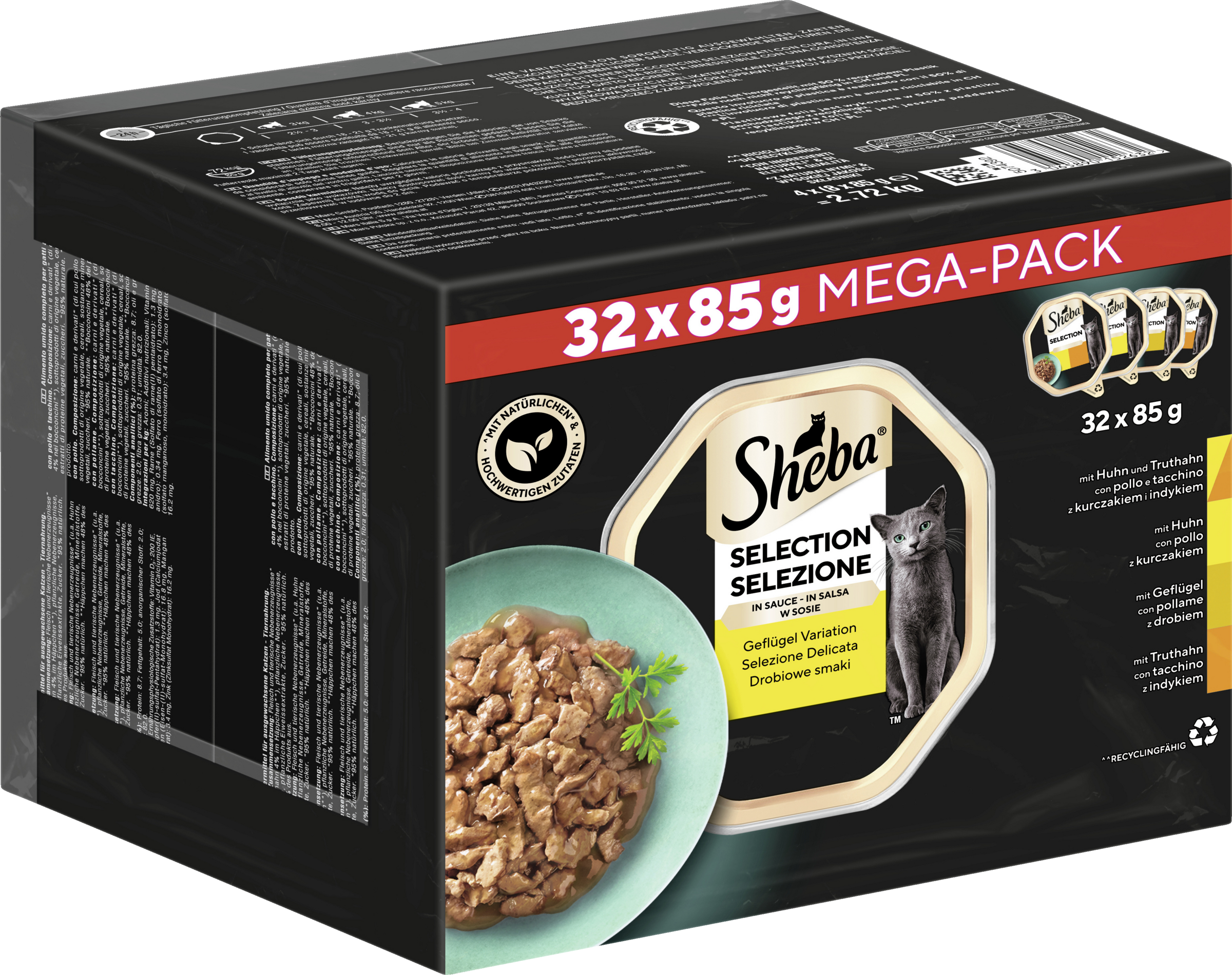 Sheba Selection i sauce med fjerkræ variation megapakke