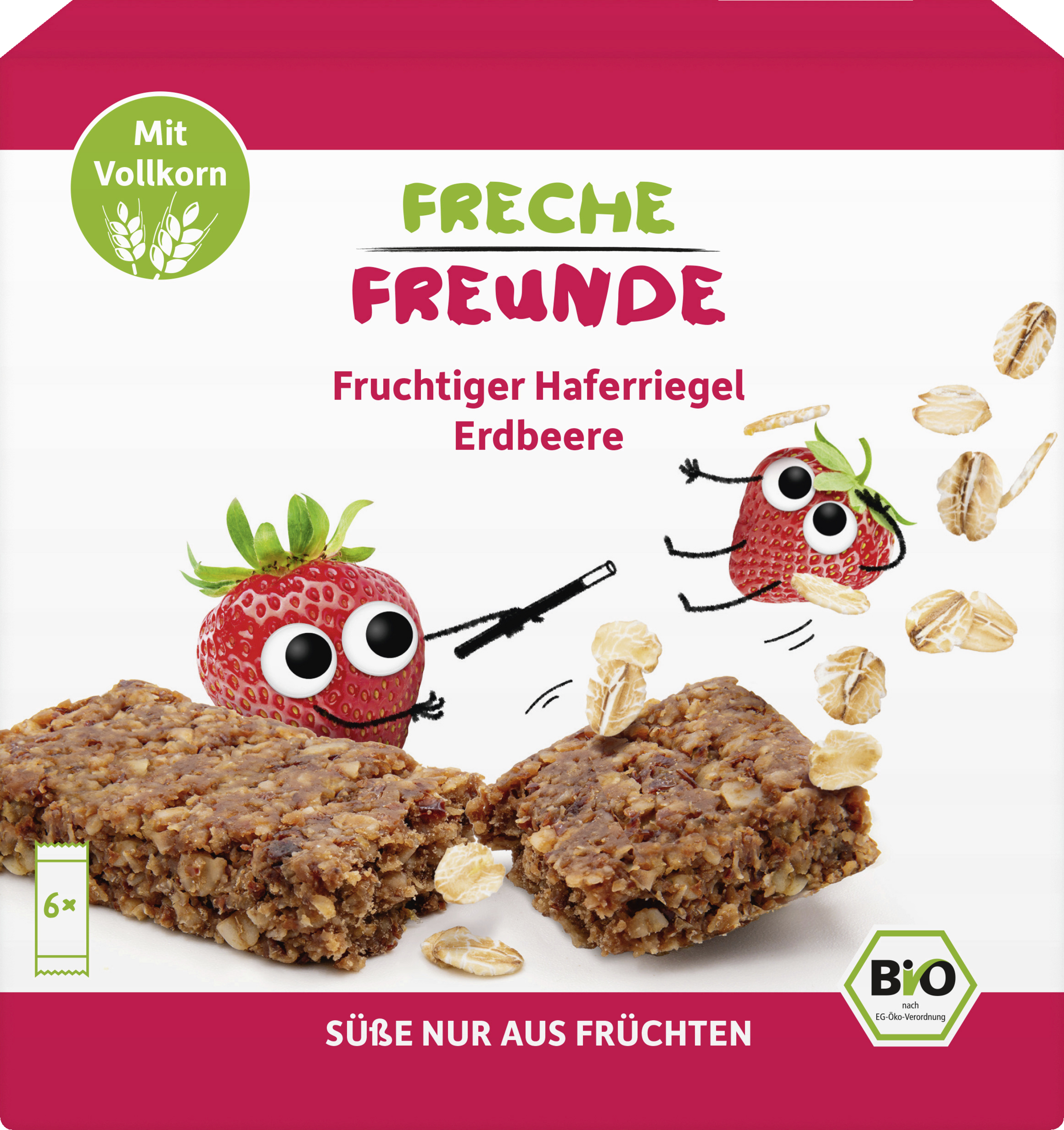 Freche Freunde Økologisk frugtbar med havre og Jordbær