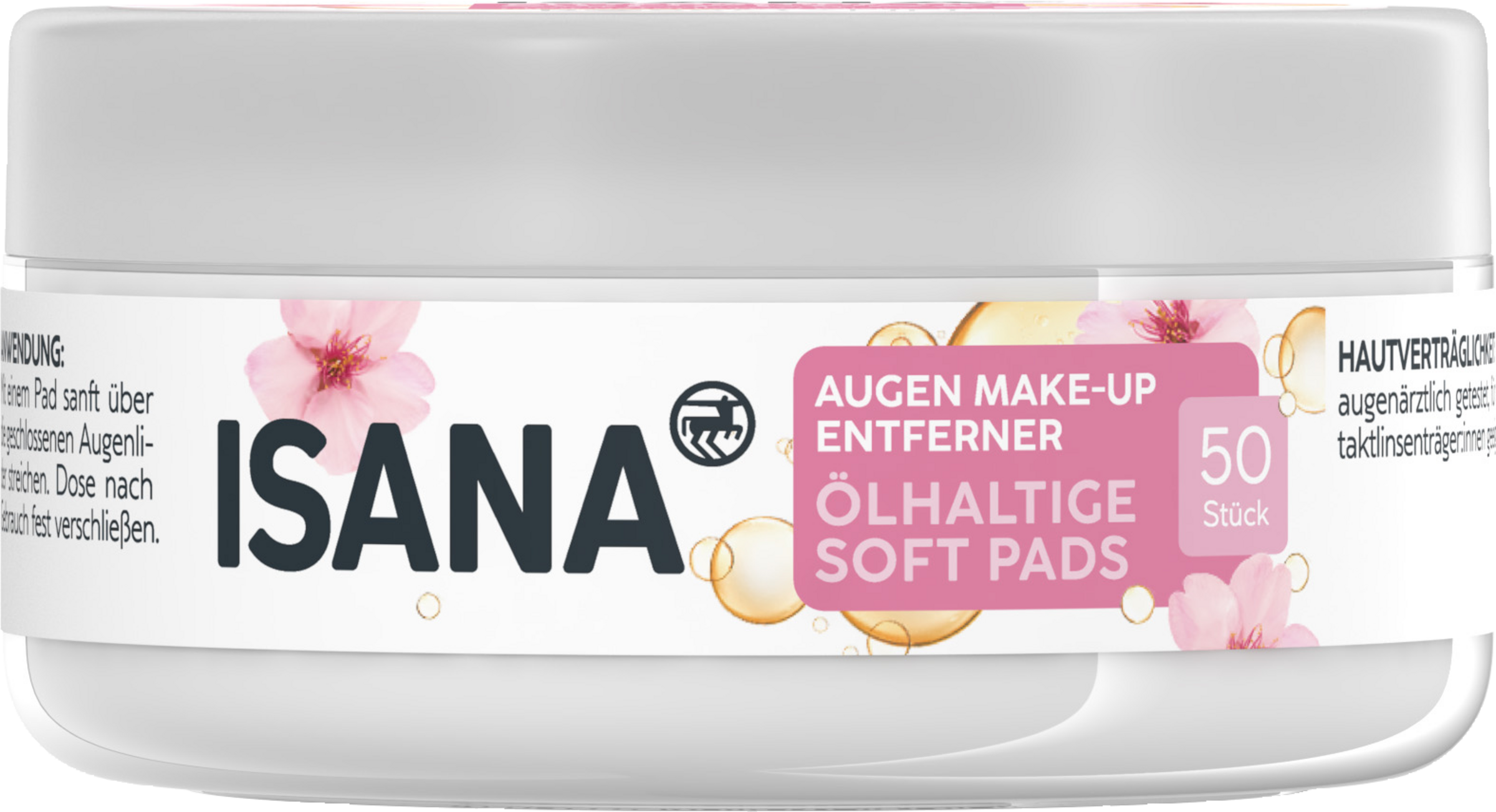 ISANA Øjenmakeupfjerner soft pads olieholdige