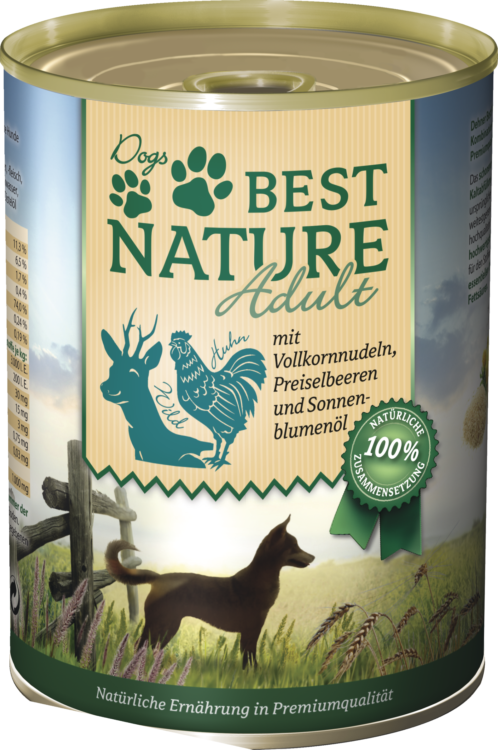 Best Nature Adult hundefoder med vildt, kylling, fuldkornspasta, tranebær og solsikkeolie