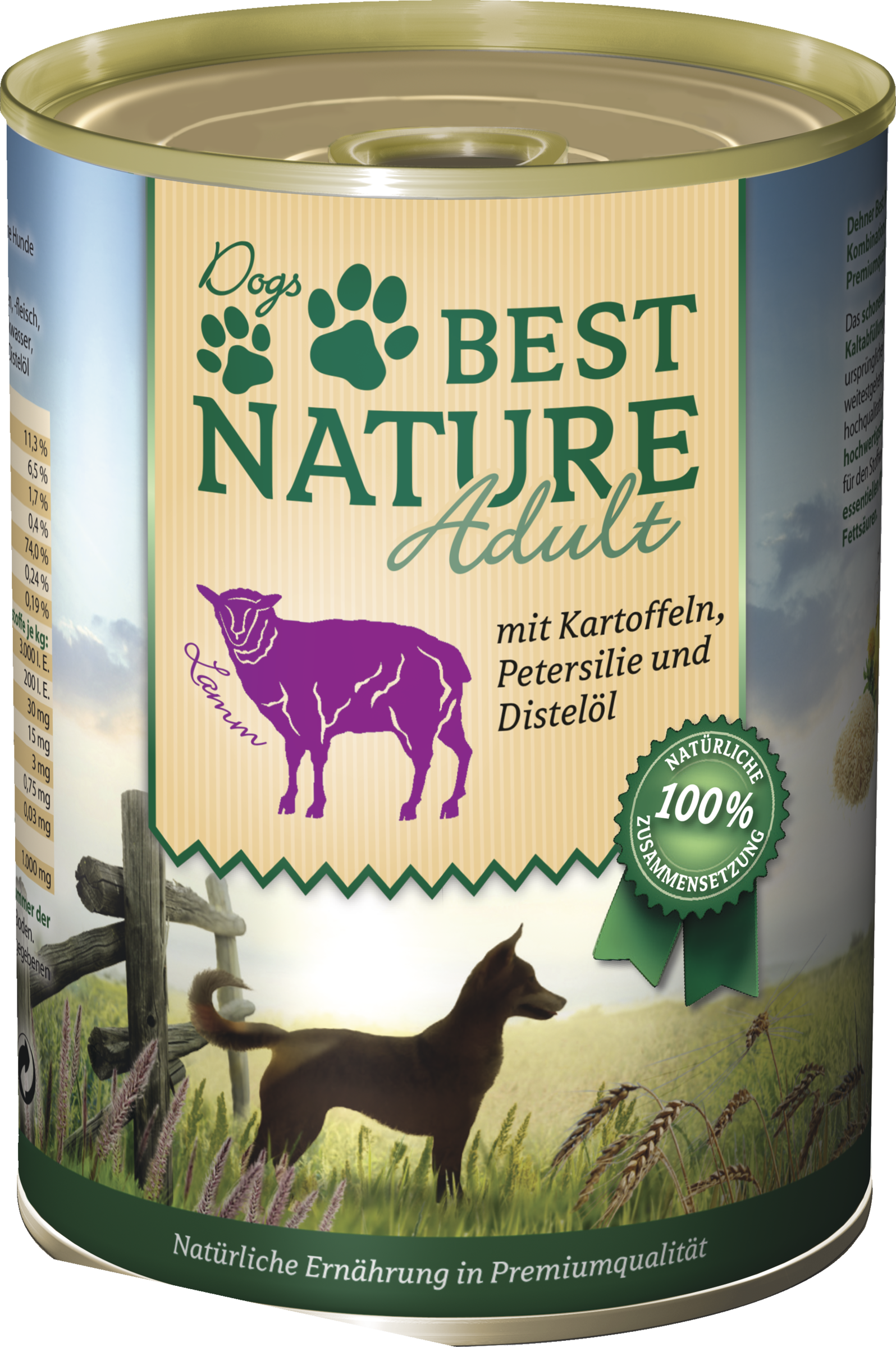 Best Nature Adult hundefoder med lam, kartofler, persille og tidselolie