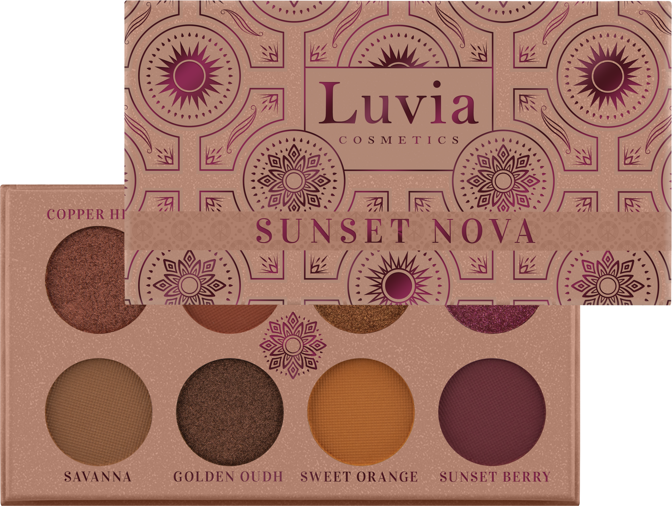 Luvia Cosmetics Øjenskyggepalet Sunset Nova