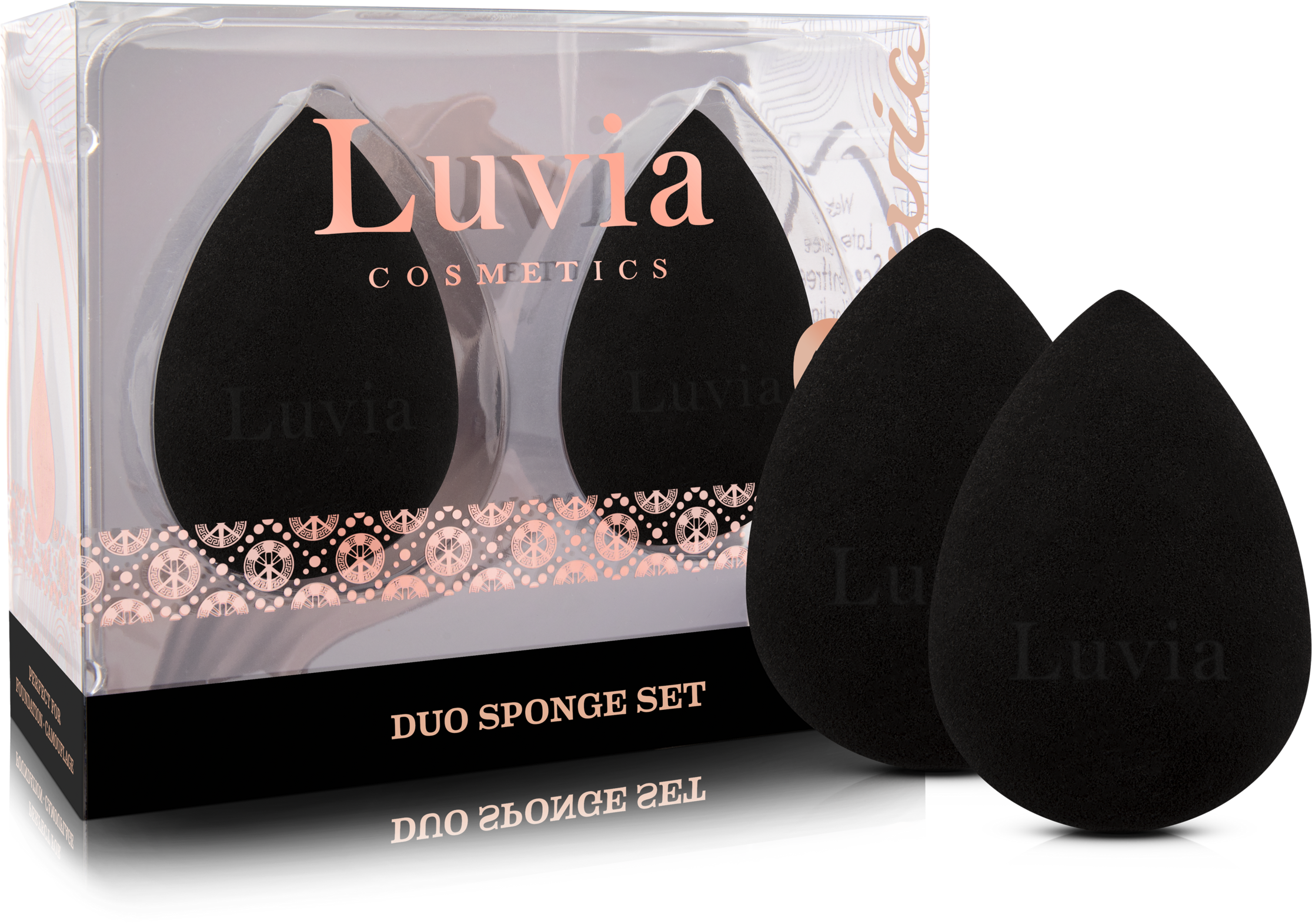 Luvia Cosmetics Make-up Blending Sponge Set-Black