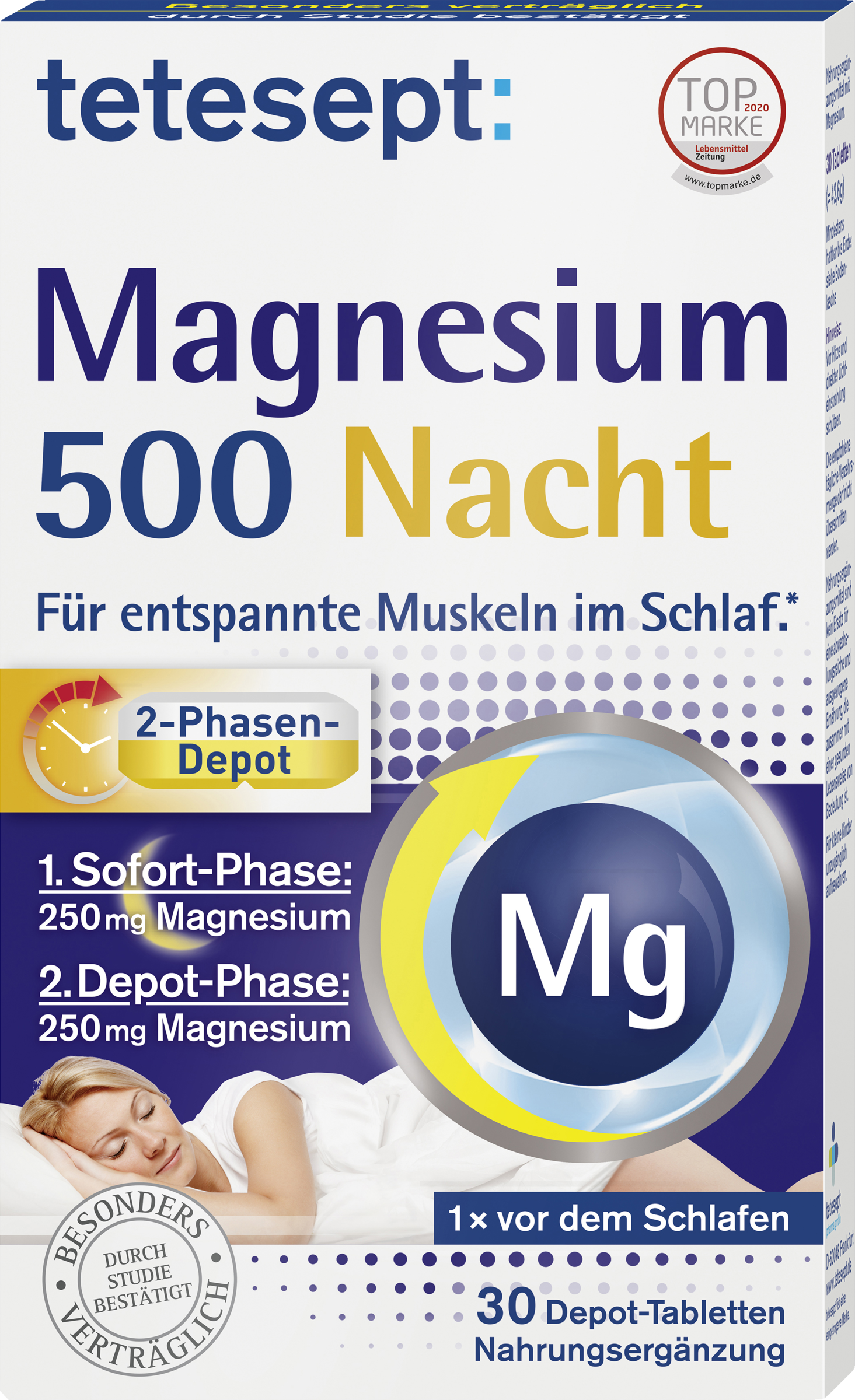 tetesept Magnesium 500 Nattabletter