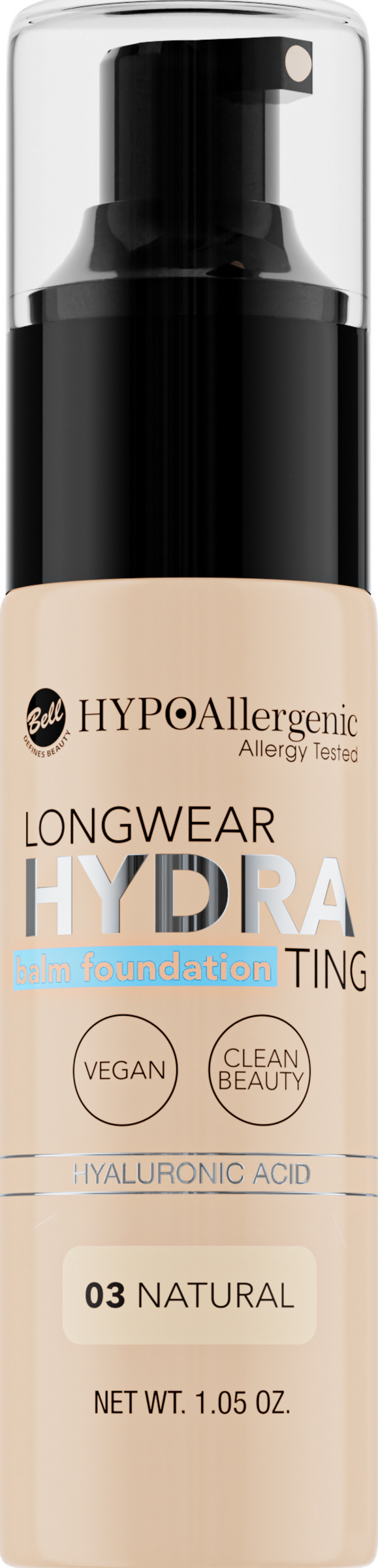 HYPOAllergenic Longwear Hydrating Balm Foundation 03 Natural
