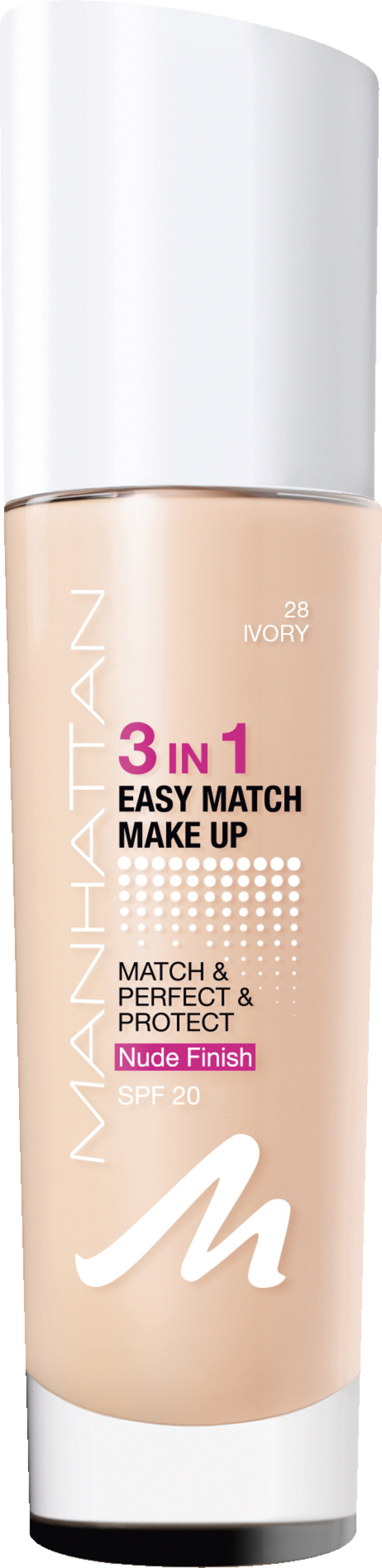 Manhattan 3 in 1 Easy Match Make Up 28 Ivory