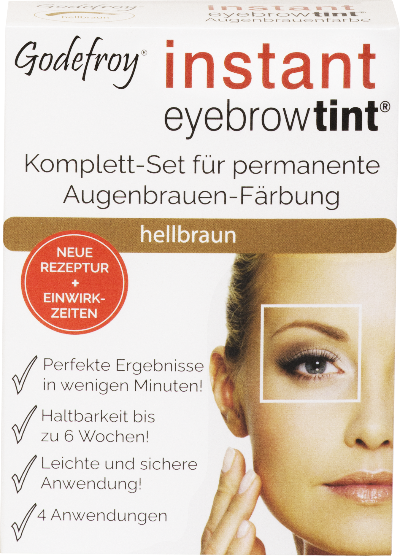 Godefroy Instant Eyebrow Tint komplet sæt til permanent farvning af øjenbryn lysebrun