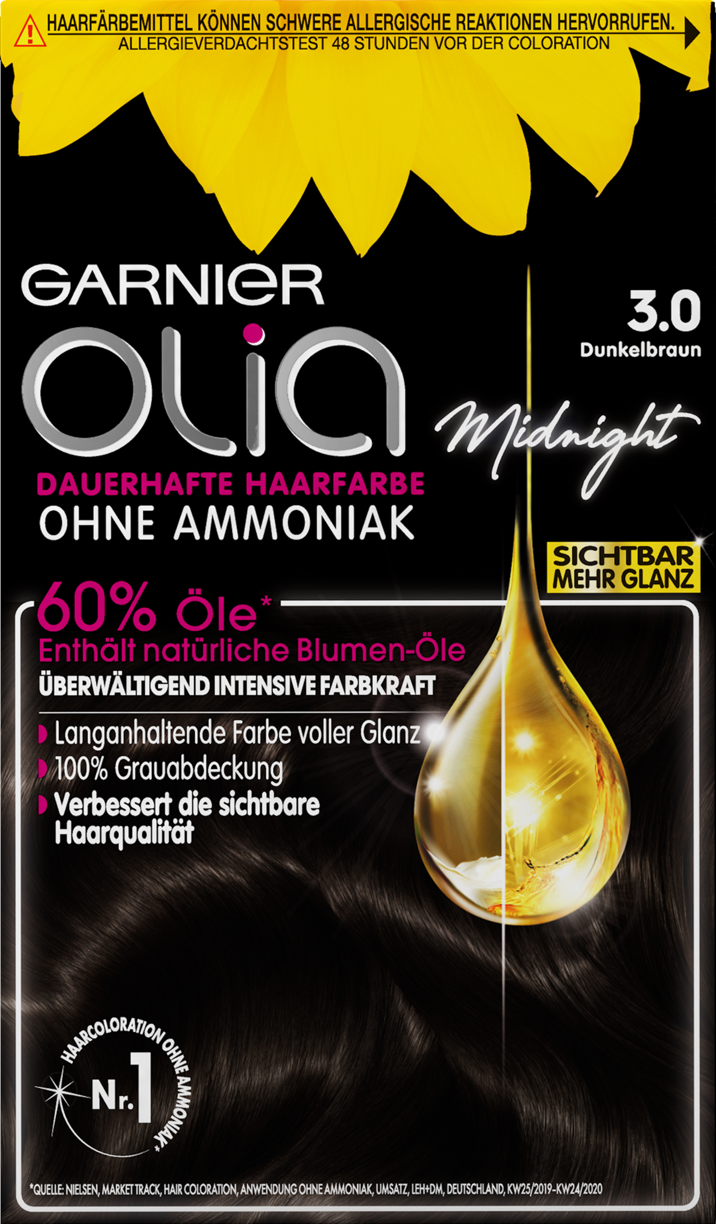 Garnier Olia Langvarig hårfarve 3.0 Mørkebrun
