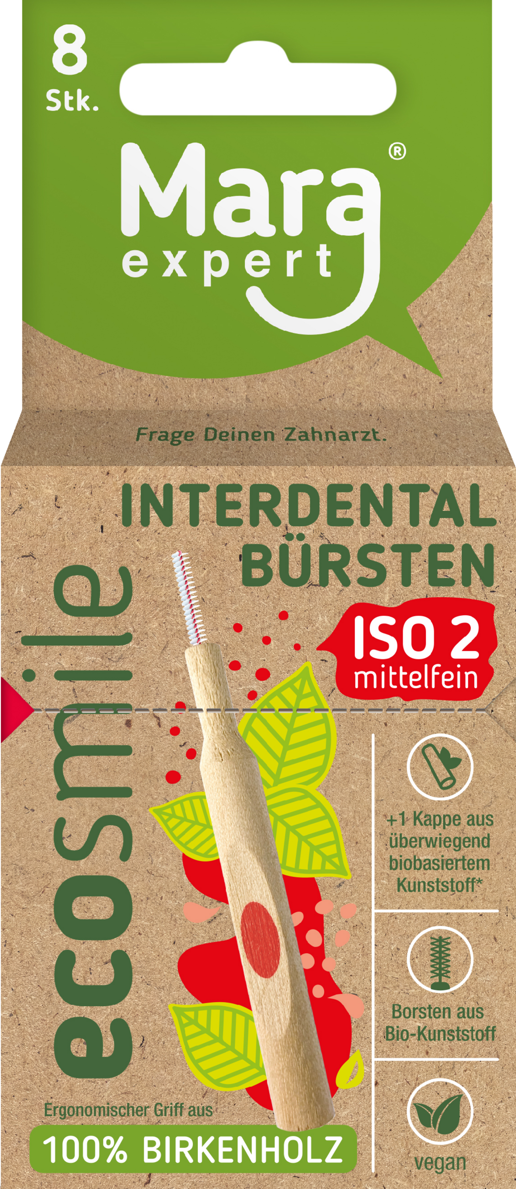 Mara Expert Ecosmile træ mellemrumsbørste ISO 2 mellemfin