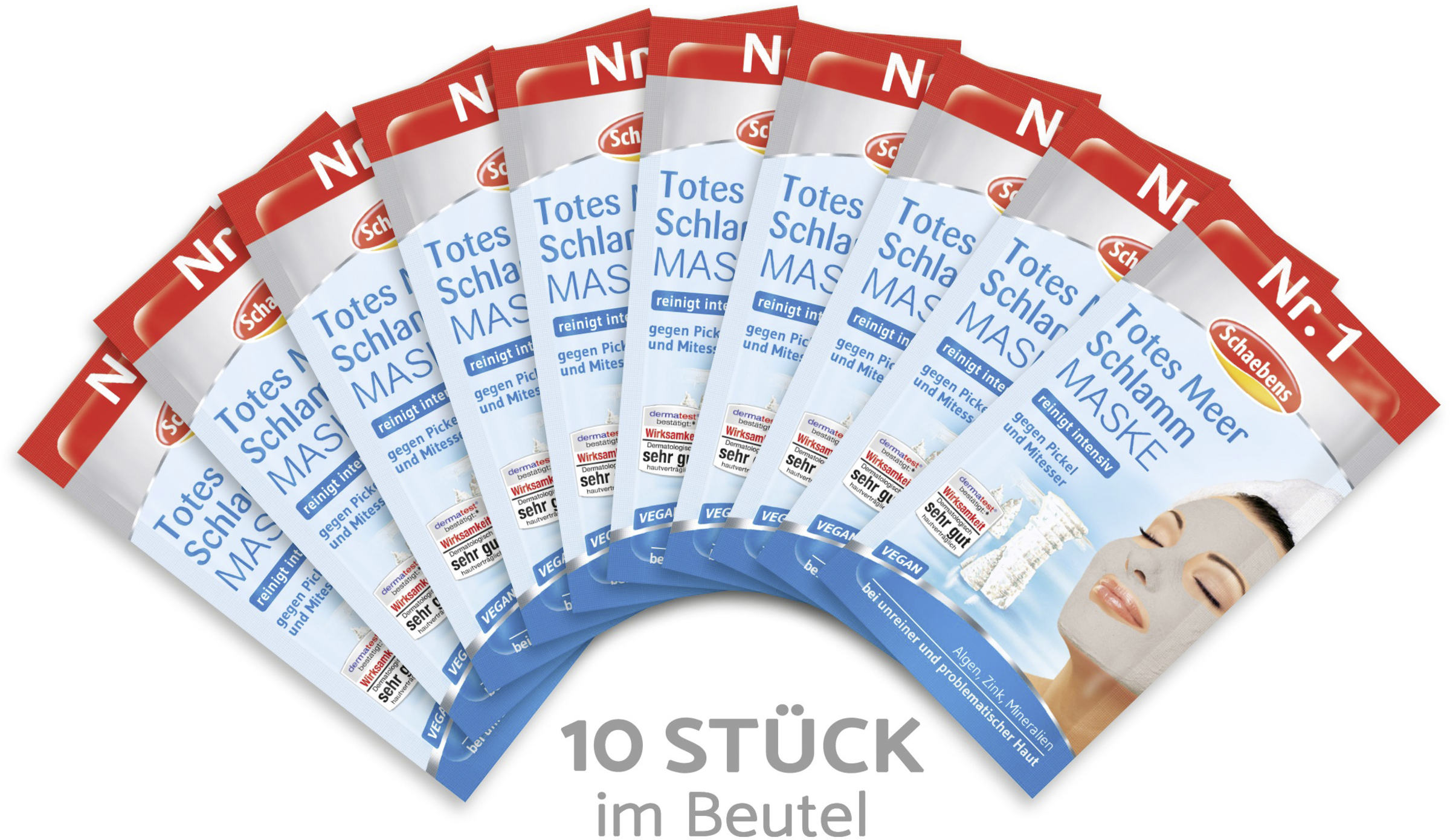 Schaebens Det Døde Hav maske, pose med 10