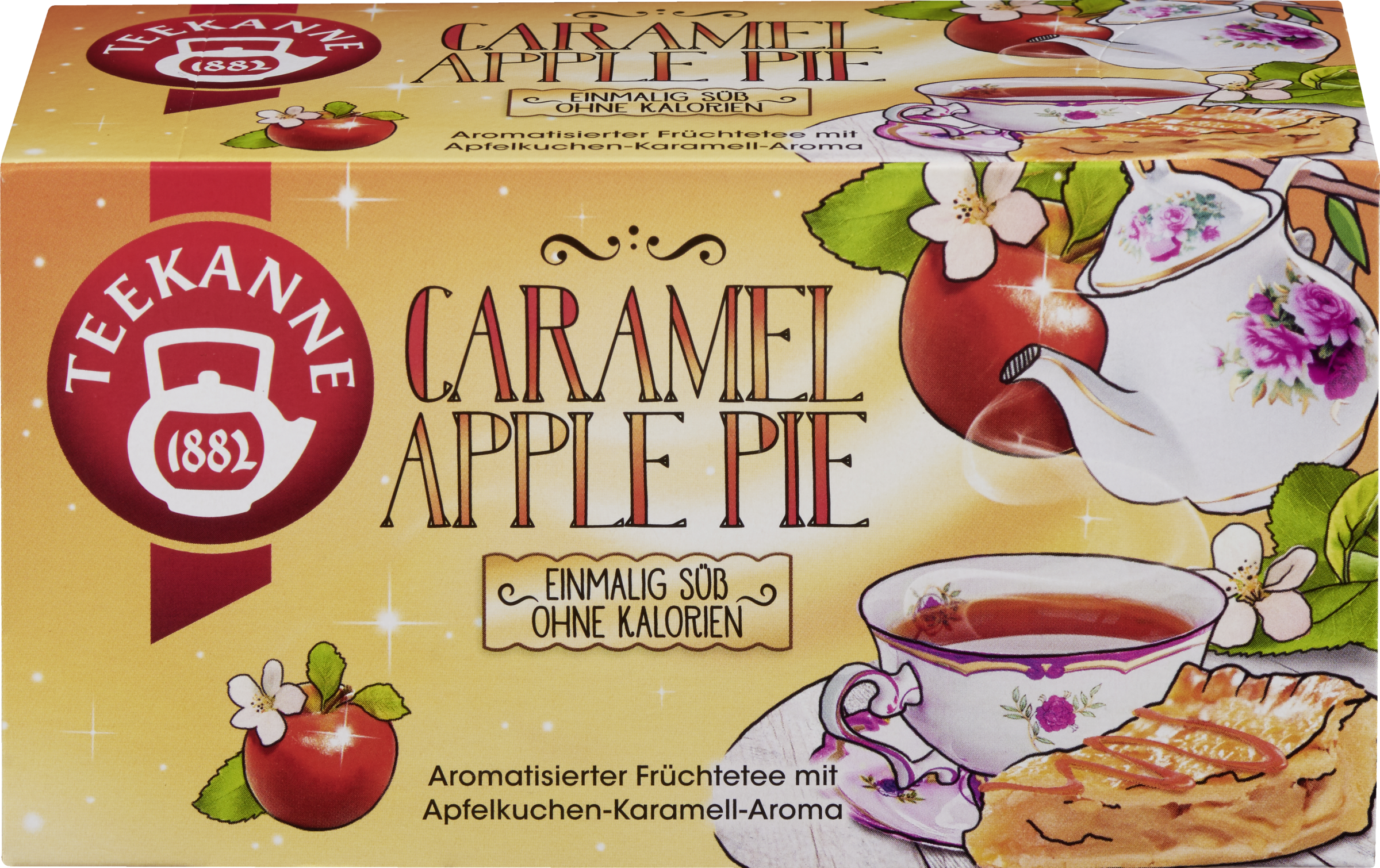 Teekanne Frugtte med karamel og æbletærte