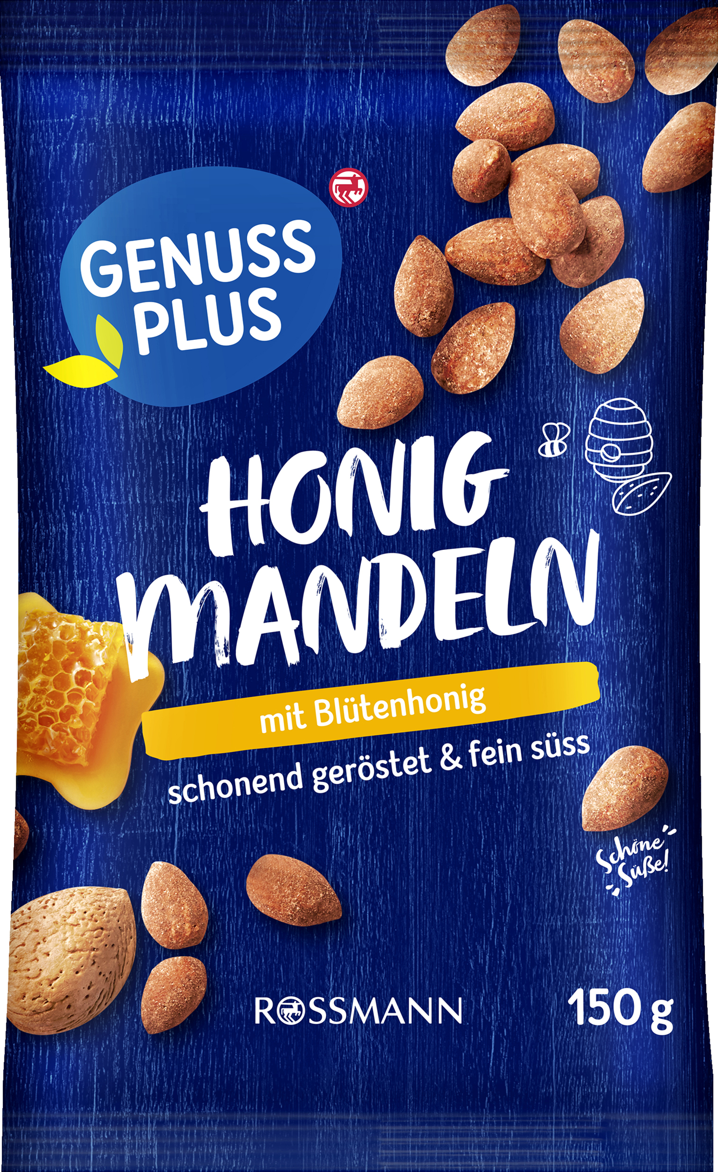 GENUSS PLUS Honning-mandler, drageret