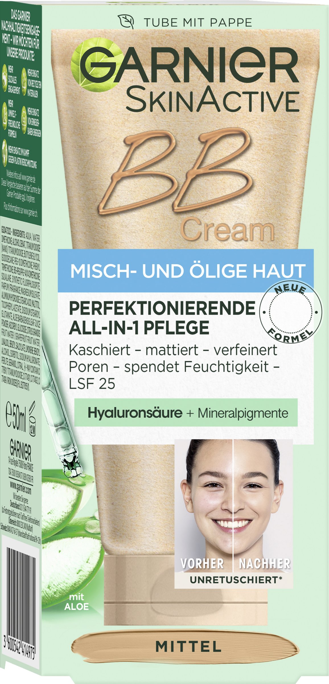 Garnier SkinActive BB Cream blandet og fedtet hud Medium