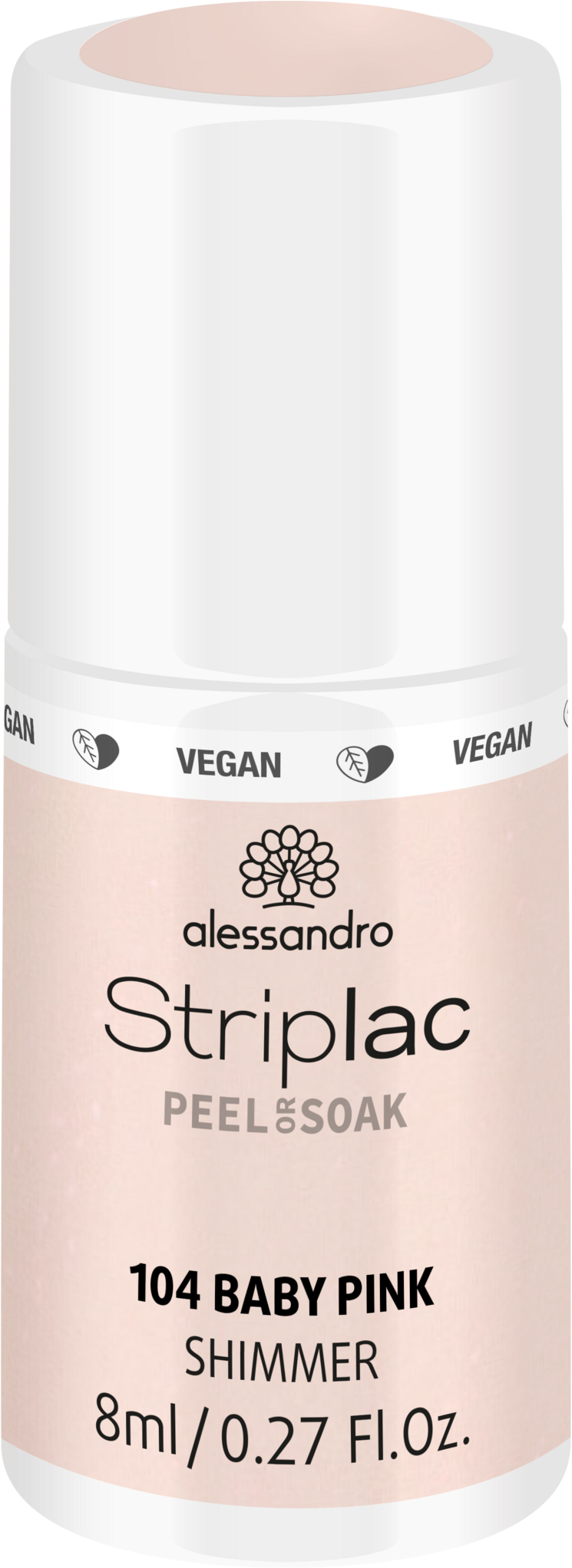 Alessandro STRIPLAC PEEL OR SOAK BABY PINK -VEGAN