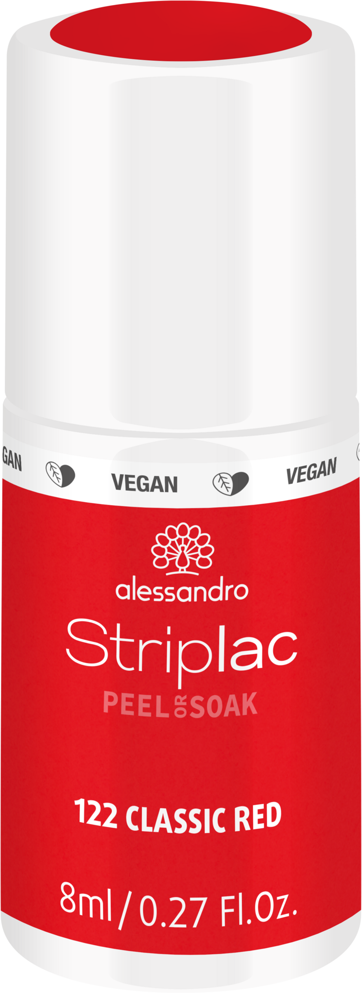 Alessandro STRIPLAC PEEL OR SOAK CLASSIC RED -VEGAN
