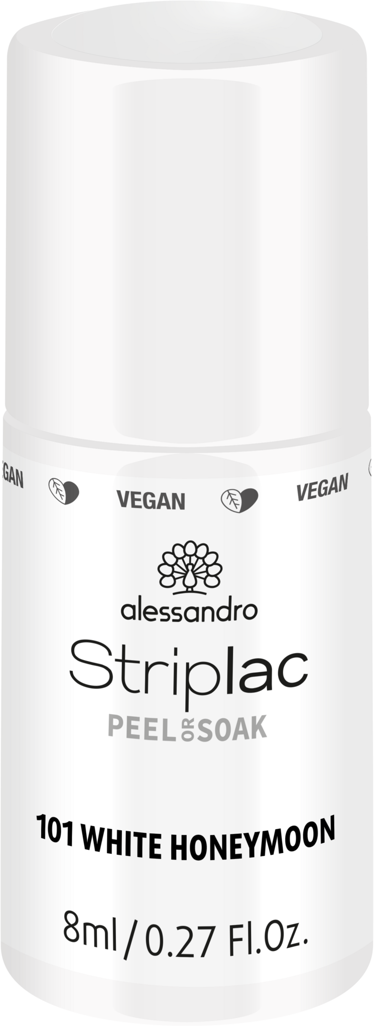 Alessandro STRIPLAC PEEL OR SOAK WHITE HONEYMOON -VEGAN