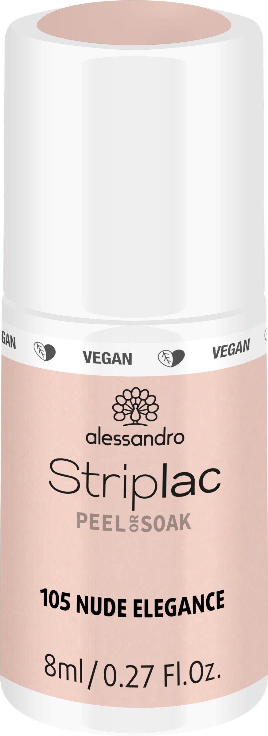 Alessandro STRIPLAC PEEL OR SOAK NUDE ELEGANCE -VEGAN