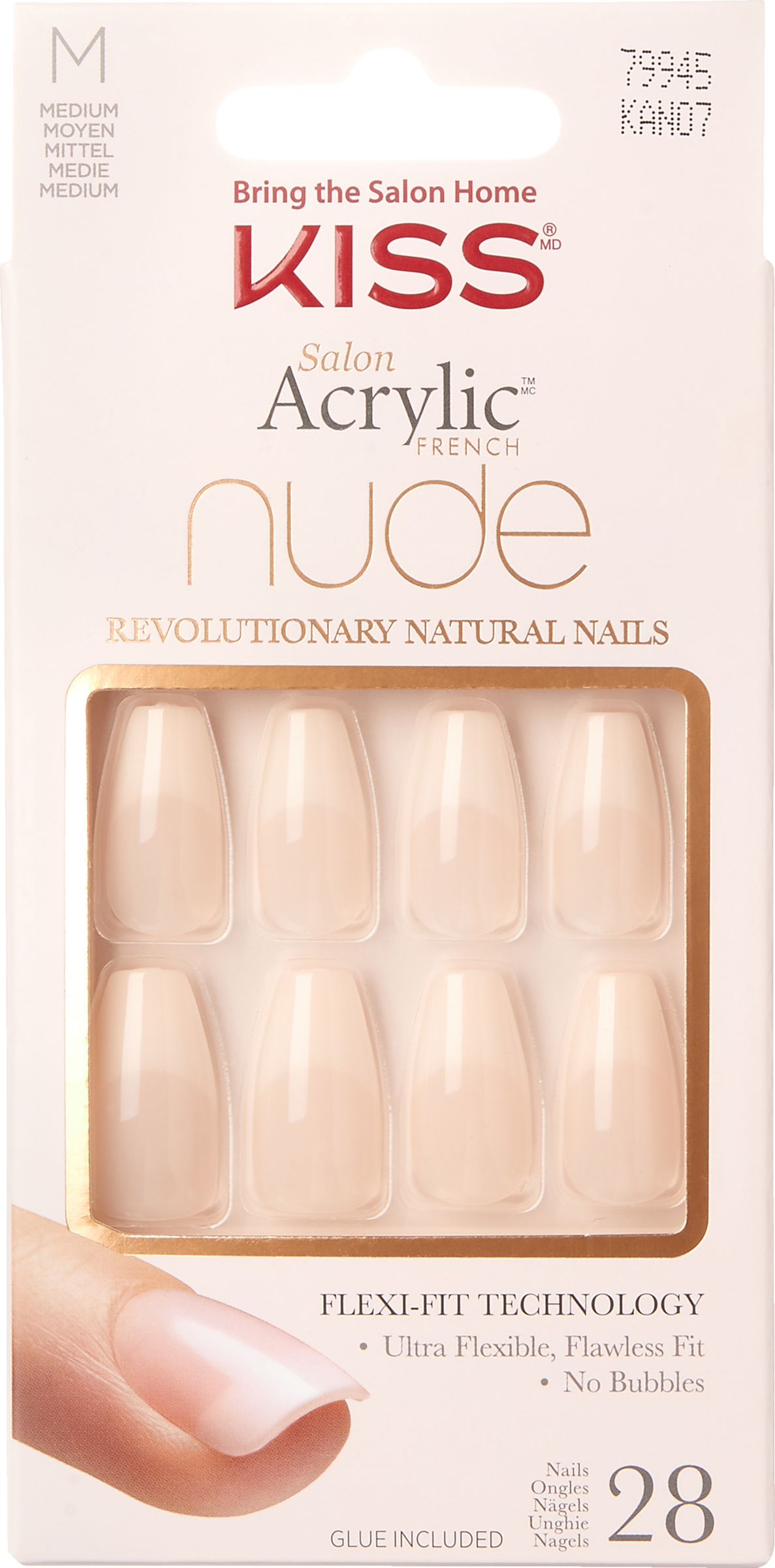 KISS Salon Acrylic Nude Nails selvklæbende negle Leilani