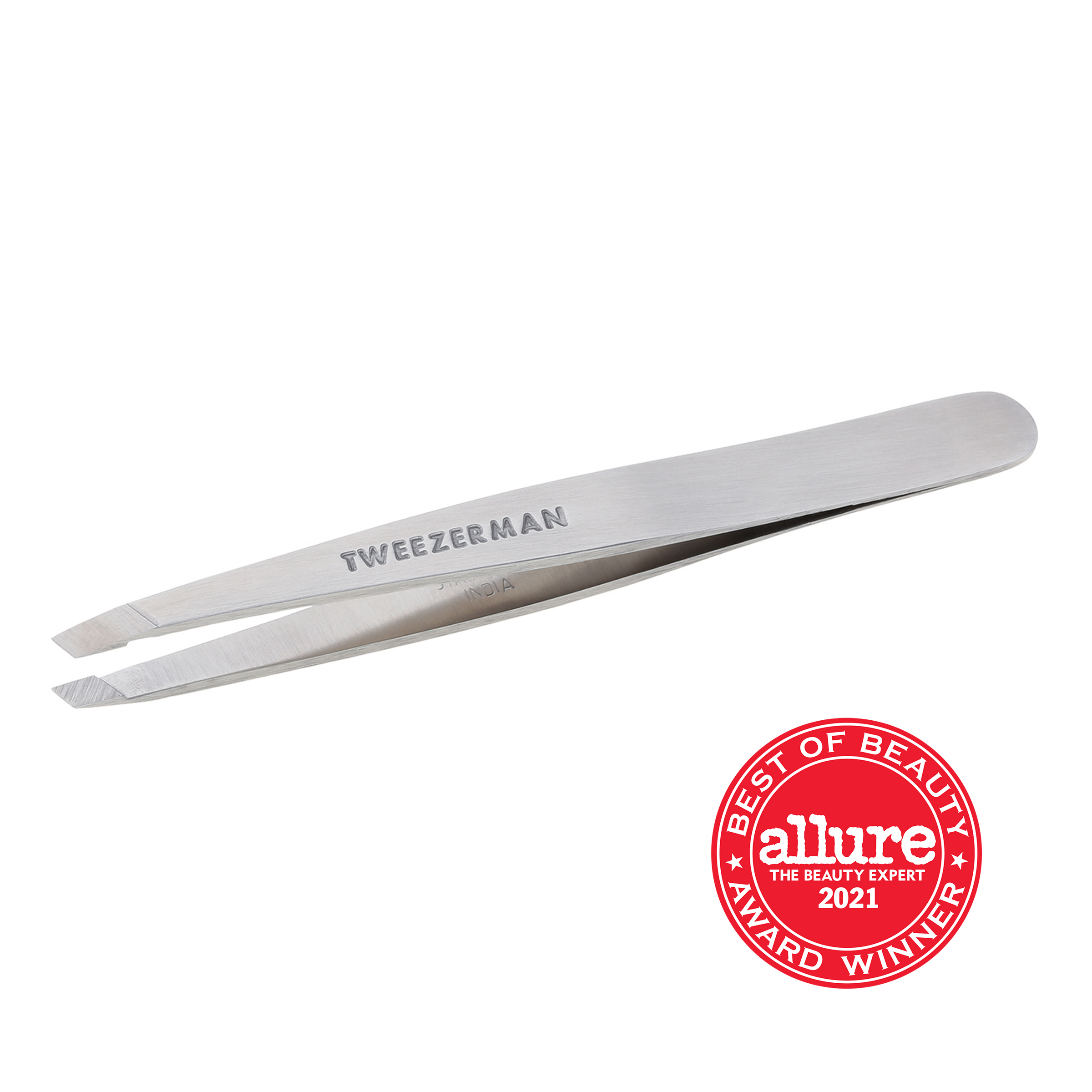 Tweezerman Slant Tweezer - skrå pincet, Silver