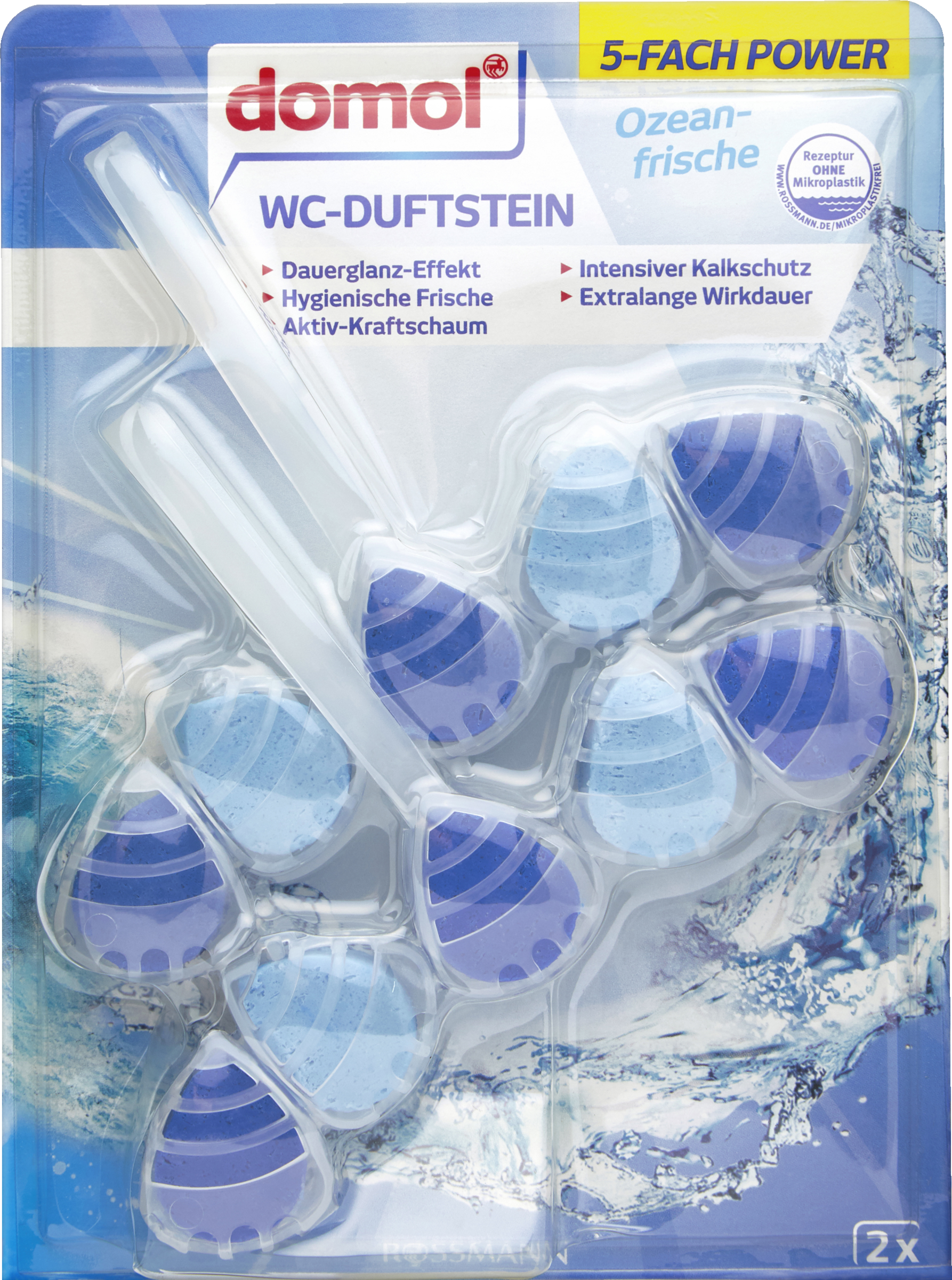 domol WC-duftkugle 5x power friskt hav