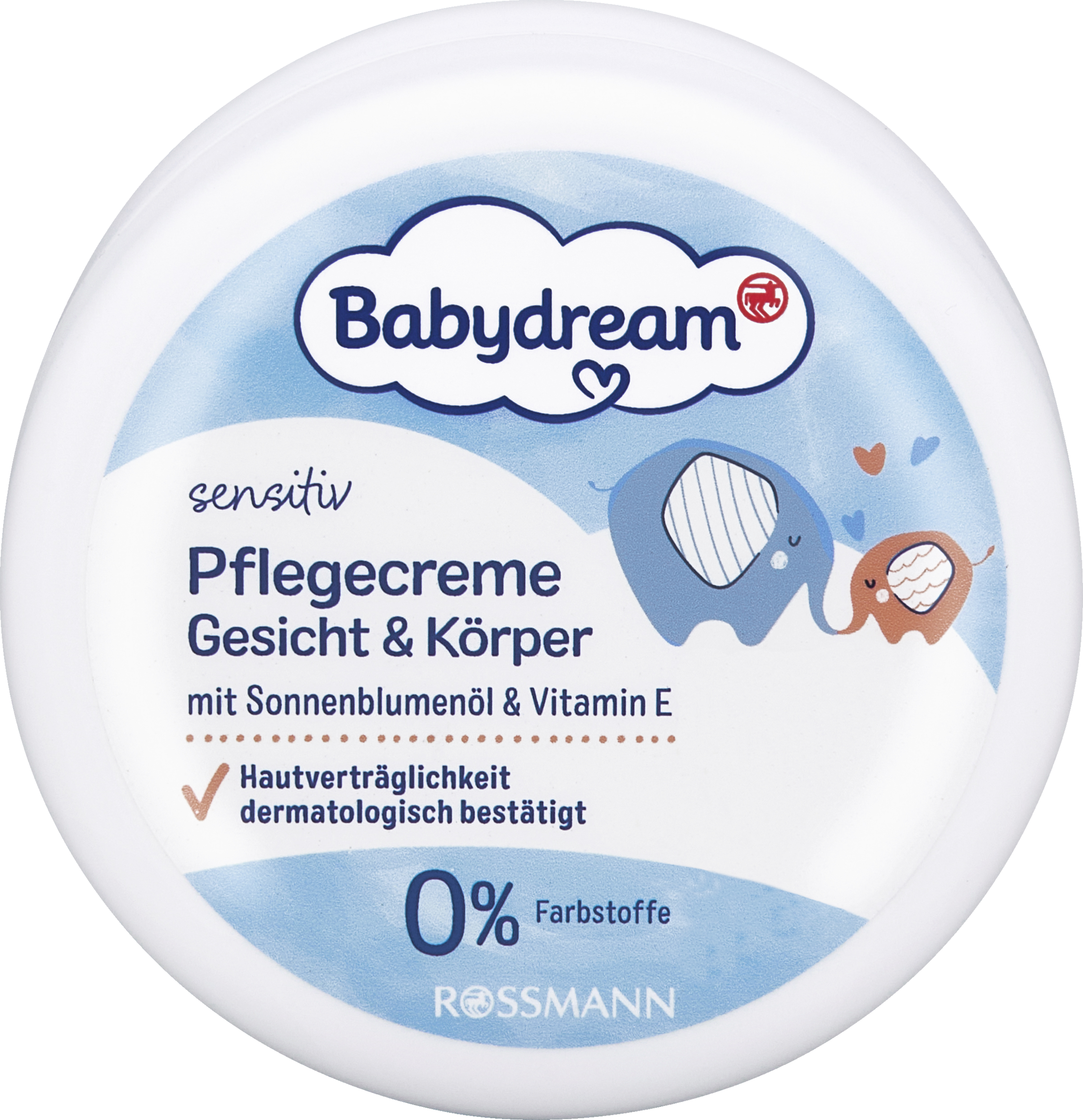 Babydream sensitiv plejende creme til ansigt og krop