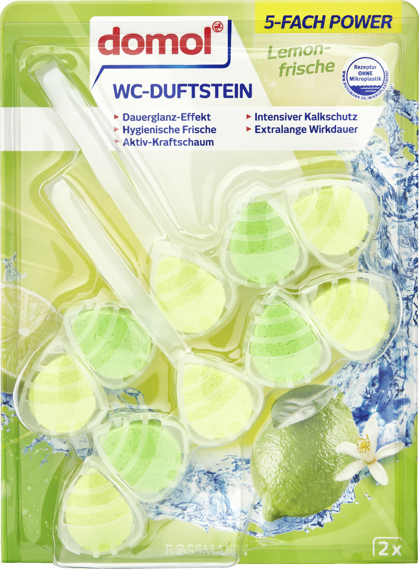 domol WC-duftkugle 5x power frisk citron