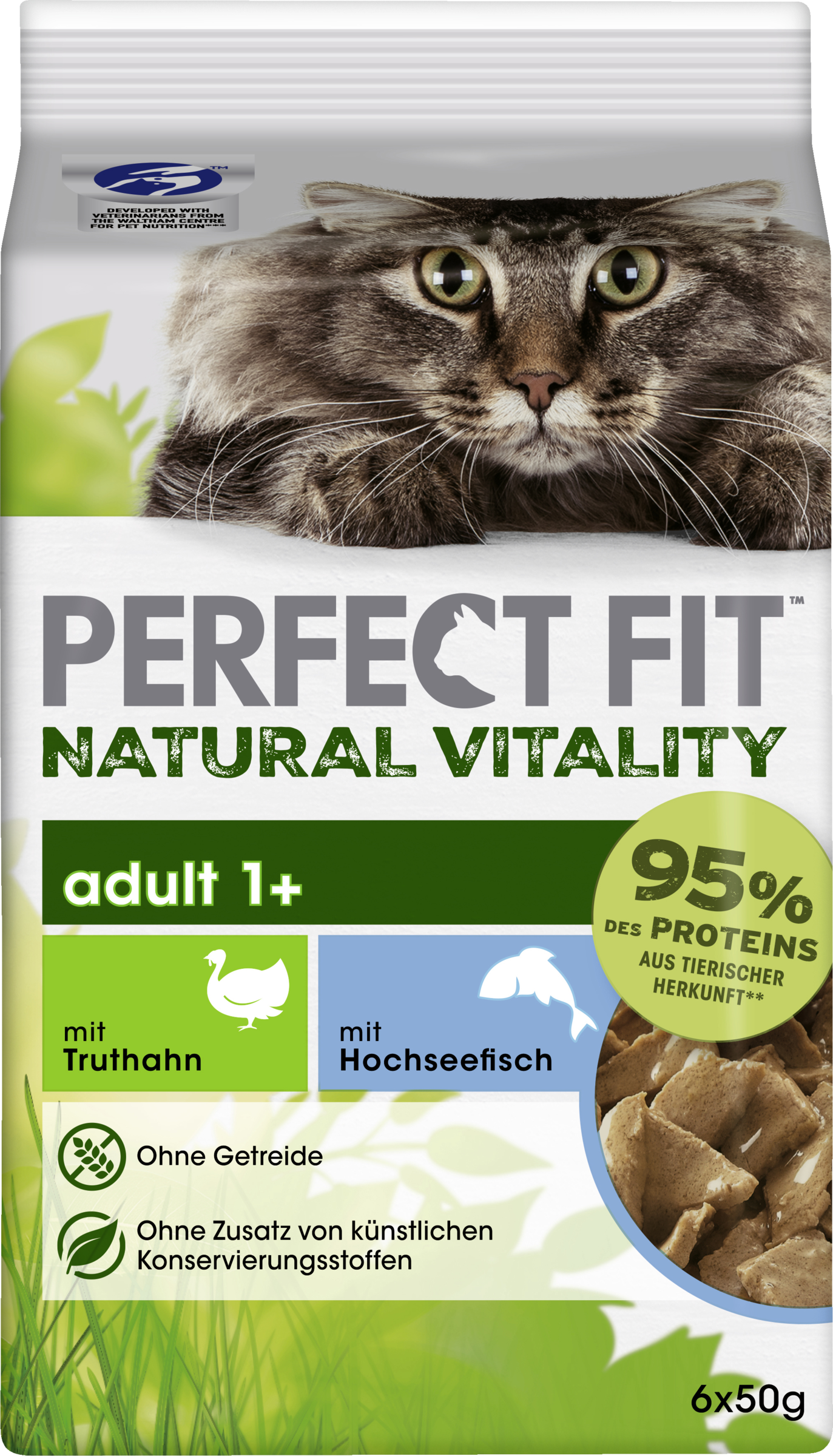 Perfect Fit Natural Vitality Kat Adult 1+ med kalkun og højsøfisk